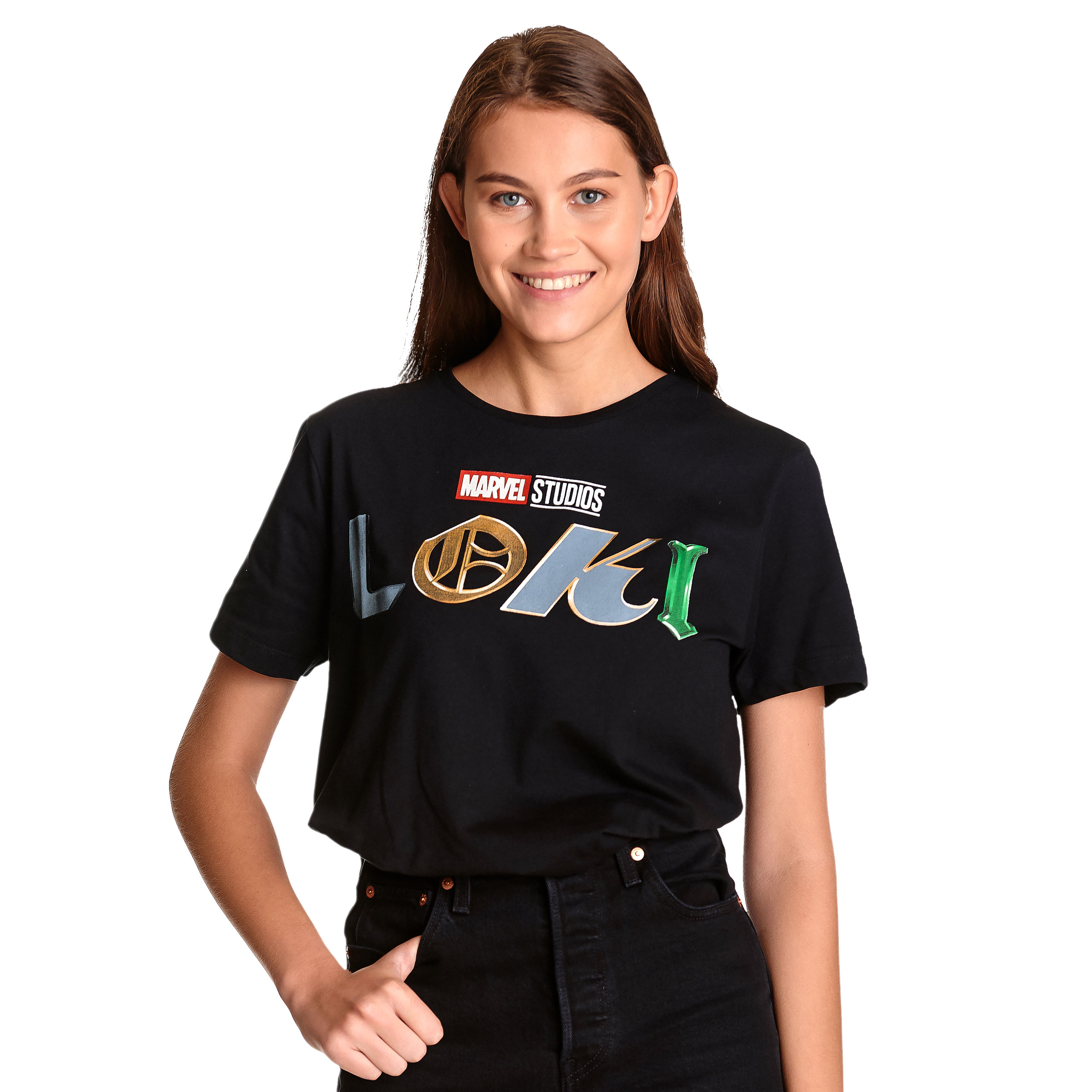 Loki - Logo T-Shirt Damen schwarz