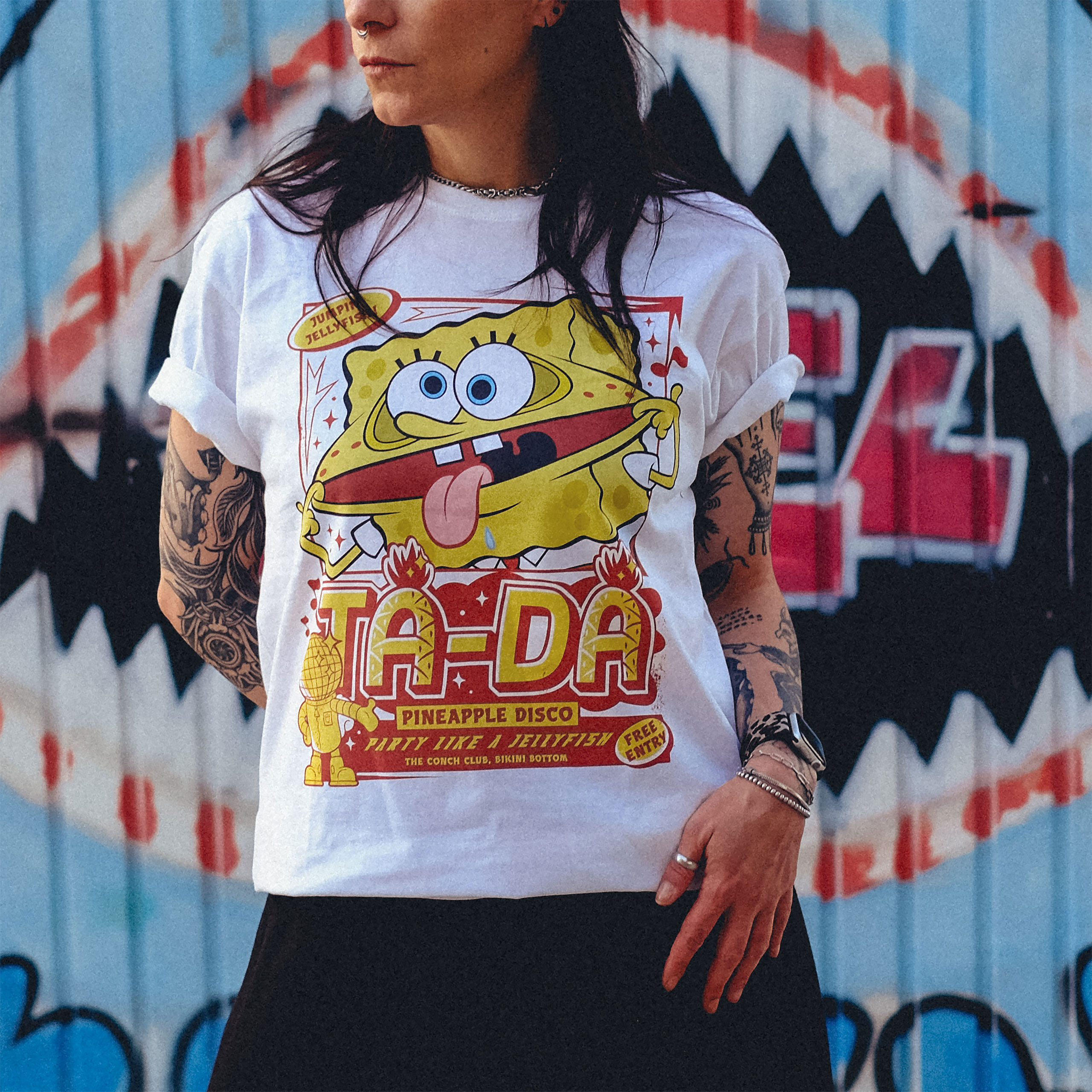SpongeBob - Party Like a Jellyfish T-Shirt weiß