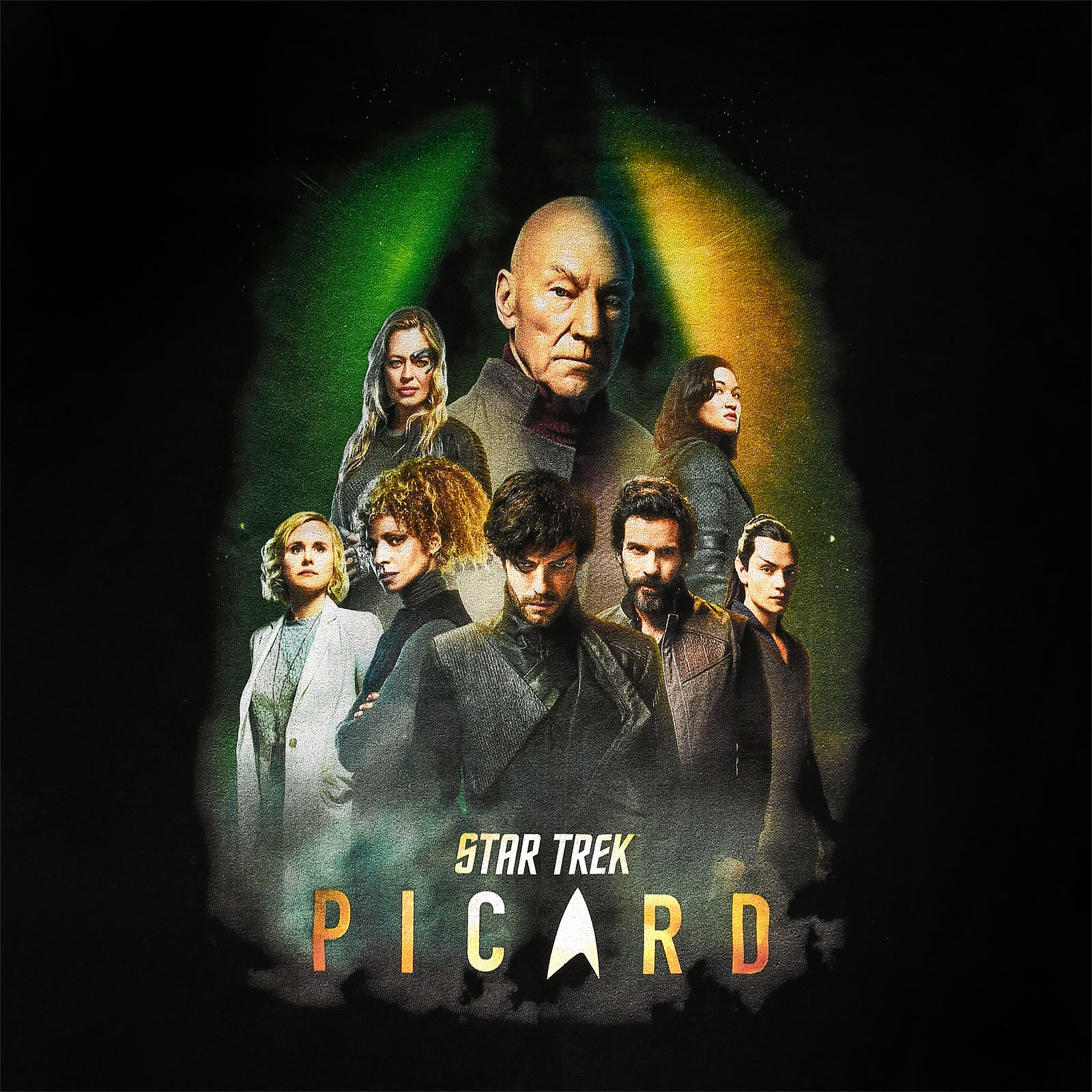 Star Trek - T-shirt noir personnages de Picard