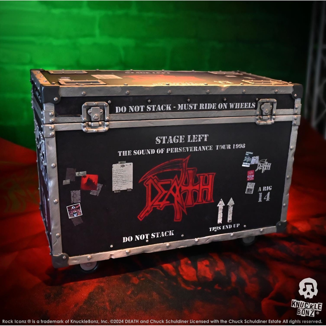 Death Rock Ikonz On Tour Road Case Statue & Stage Background Set The Sound of Perseverance Tour 1998