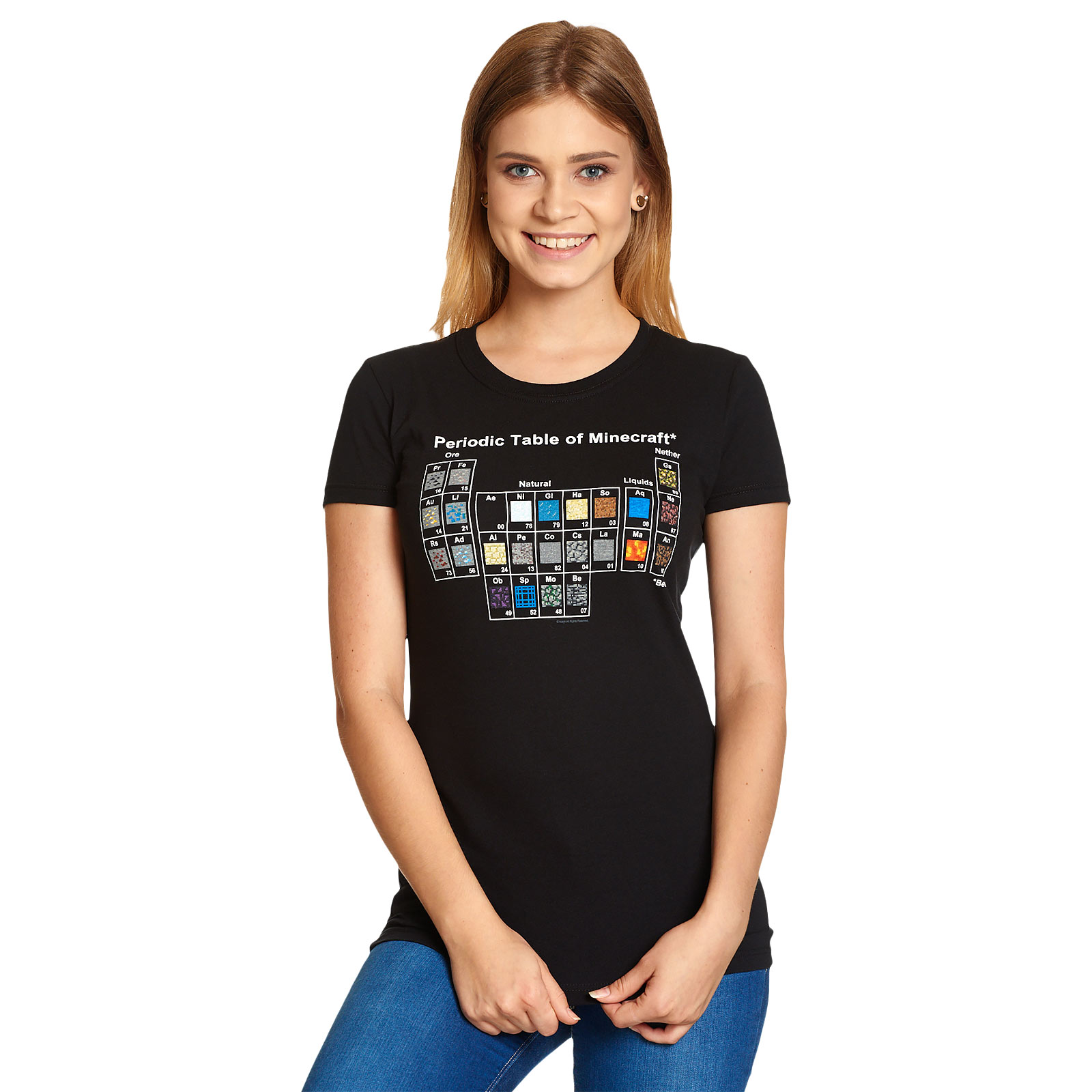 Minecraft - T-shirt Tableau Périodique Femme