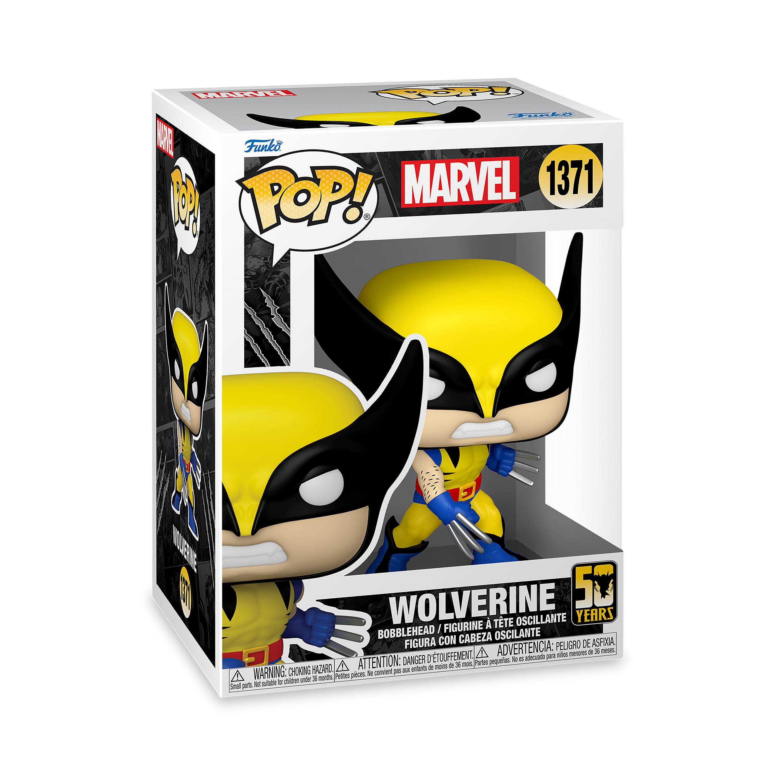 X-Men - Wolverine 50 ans Figurine Funko Pop à tête branlante