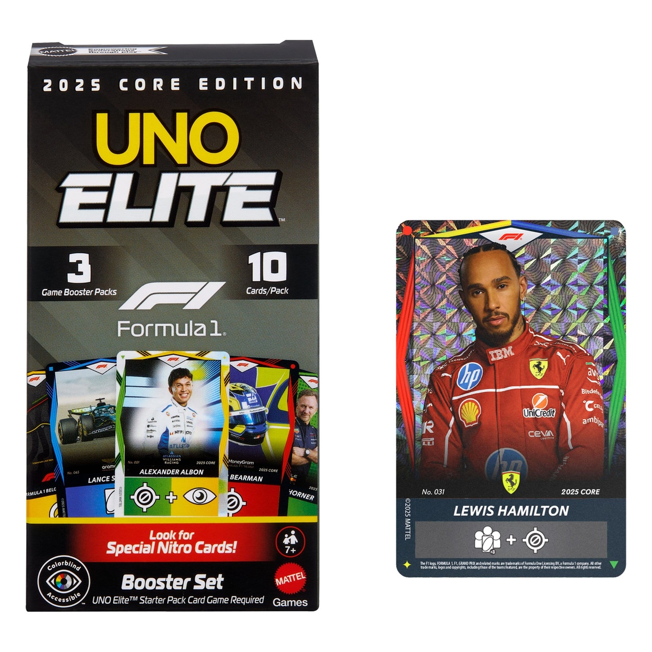Formula 1 UNO Jeu de cartes Elite F1 Booster Set