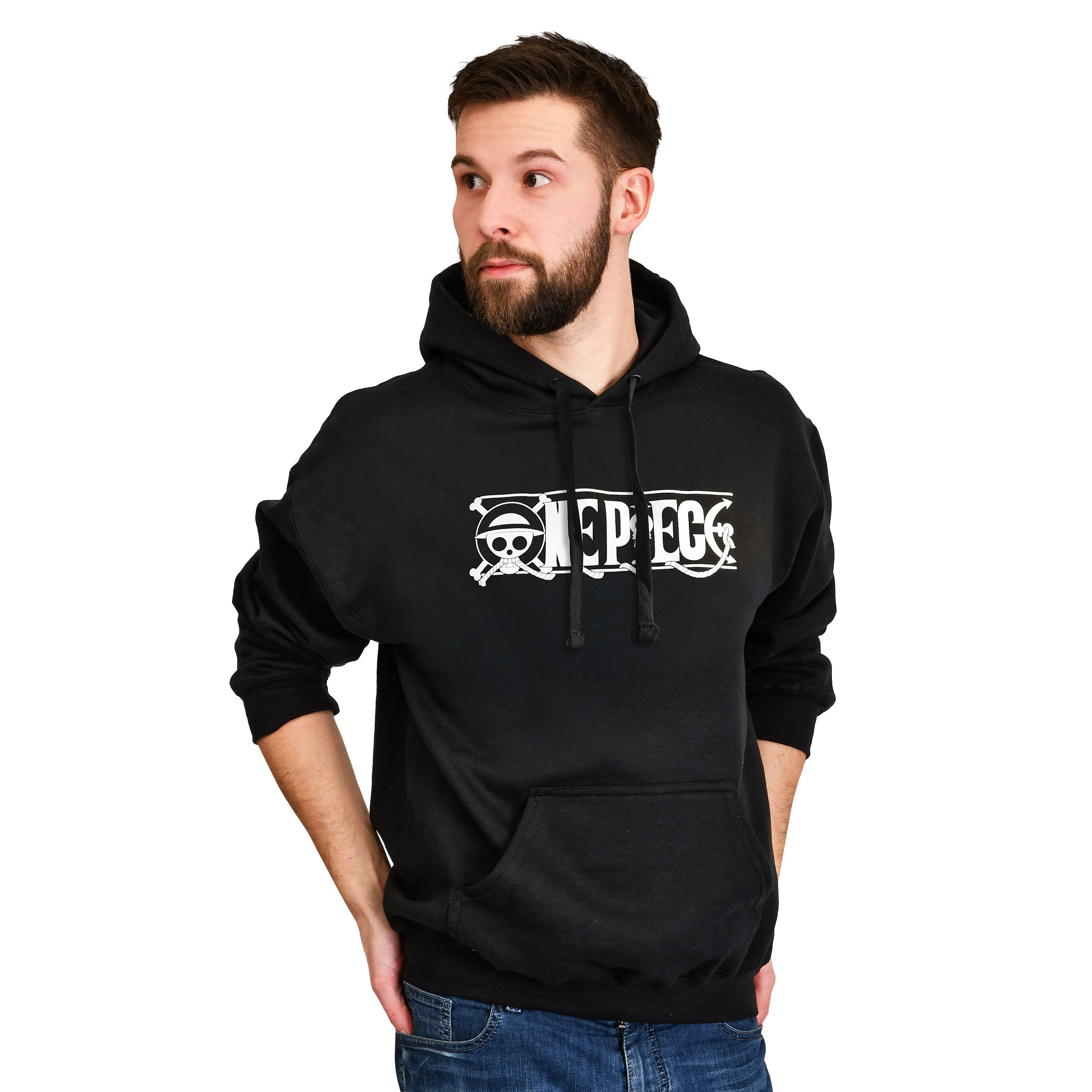 One Piece - Monkey D. Luffy Gear 5 Felpa con cappuccio nera