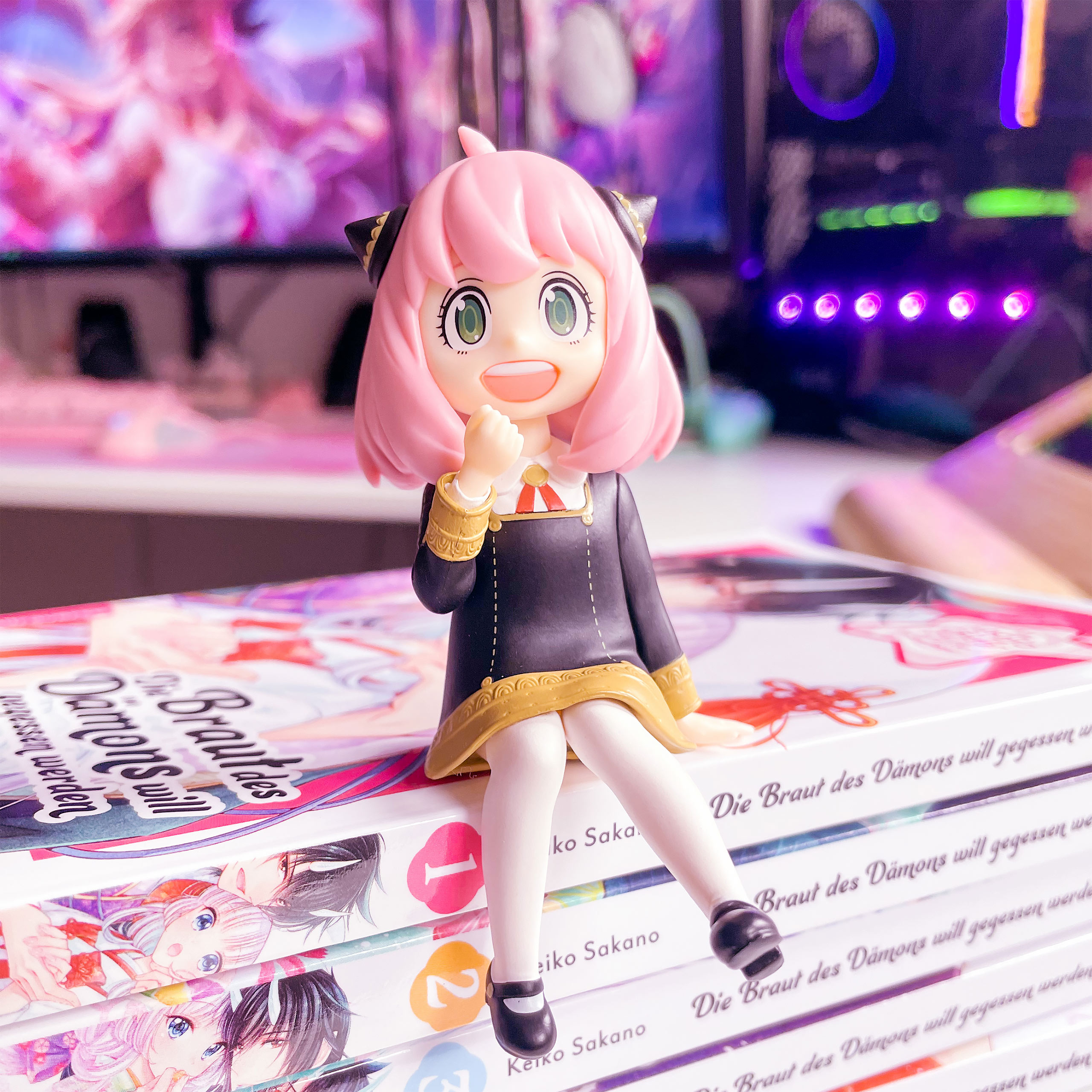 Figurina Bobble Head YuMe Spy X Family - Anya Forger (Divisa Scolastica) - Collezionabile 6,4 Cm Con Testa A Molla