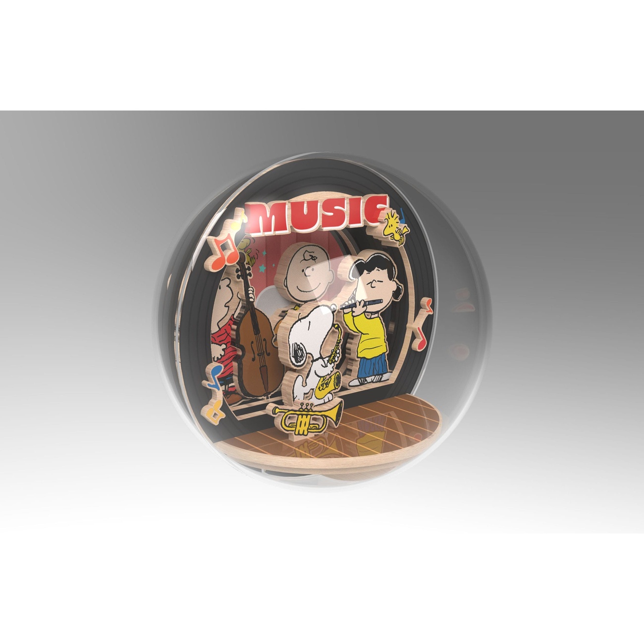 Peanuts Puremind Model Kit Wooden Theater Globe Night of Music