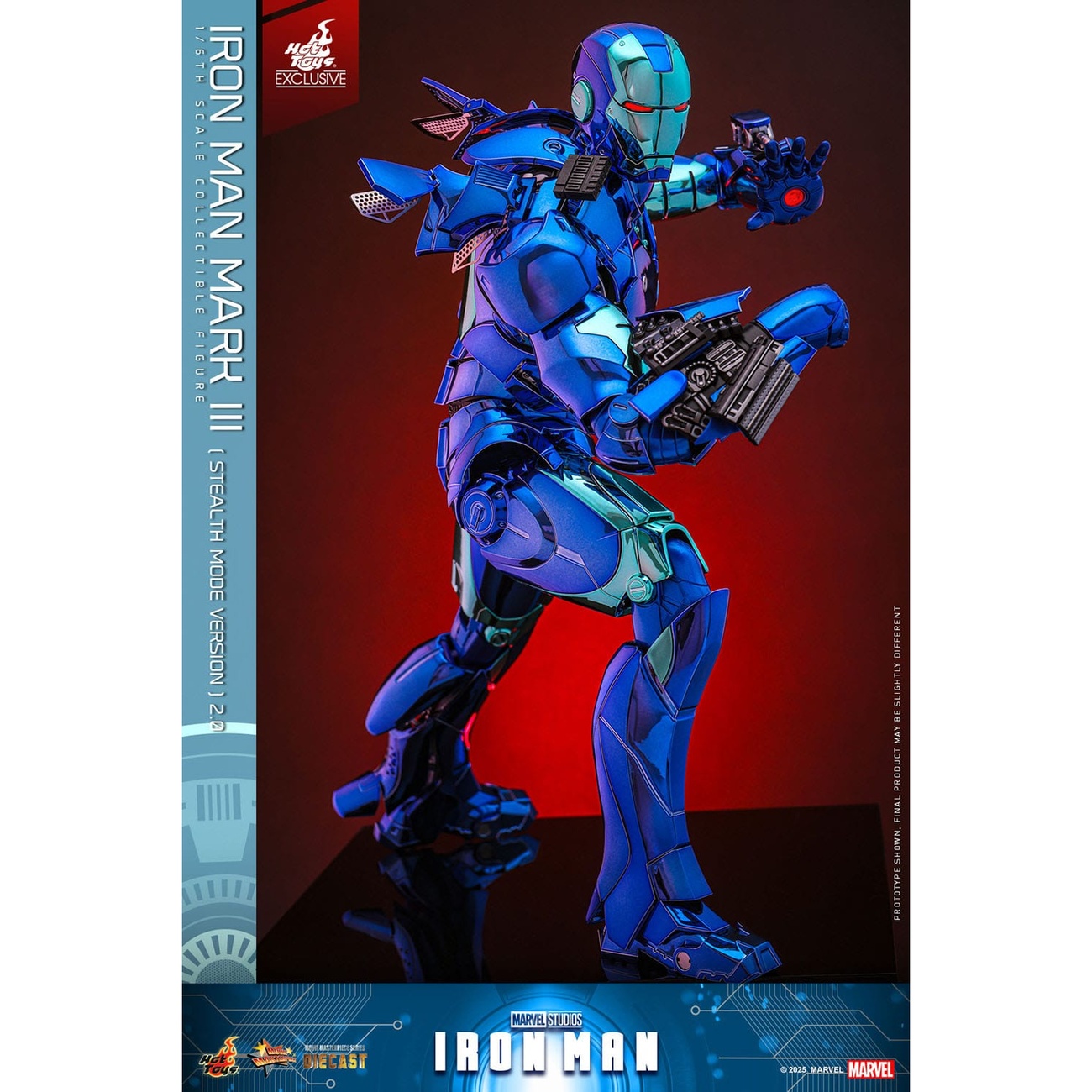 Iron Man Movie Masterpiece Diecast figurka akcji 1/6 Iron Man Mark III (Stealth Mode Ver.) 2.0 Hot Toys Exclusive 33 cm