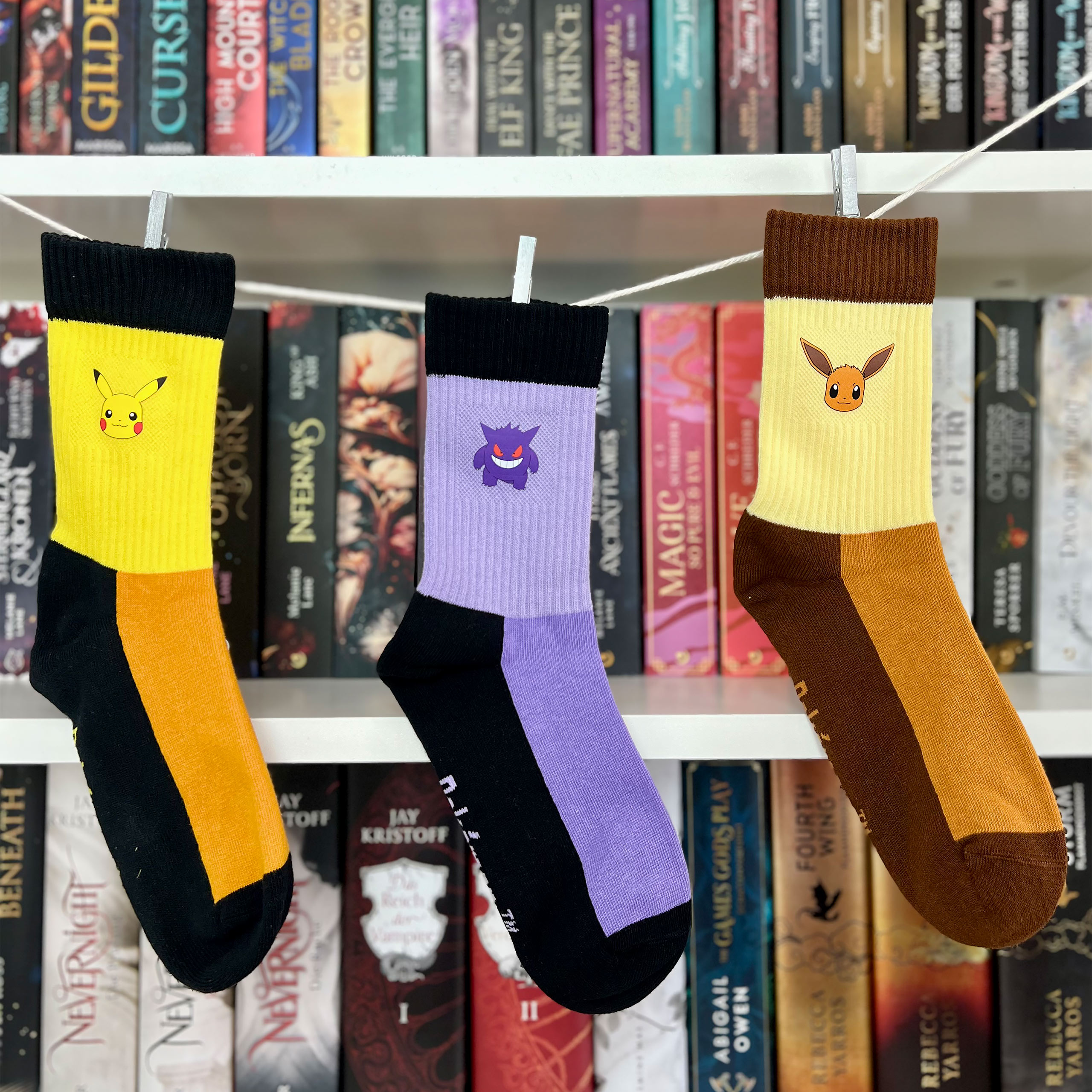 Pokemon - Pikachu, Evoli und Gengar Socken 3er Set