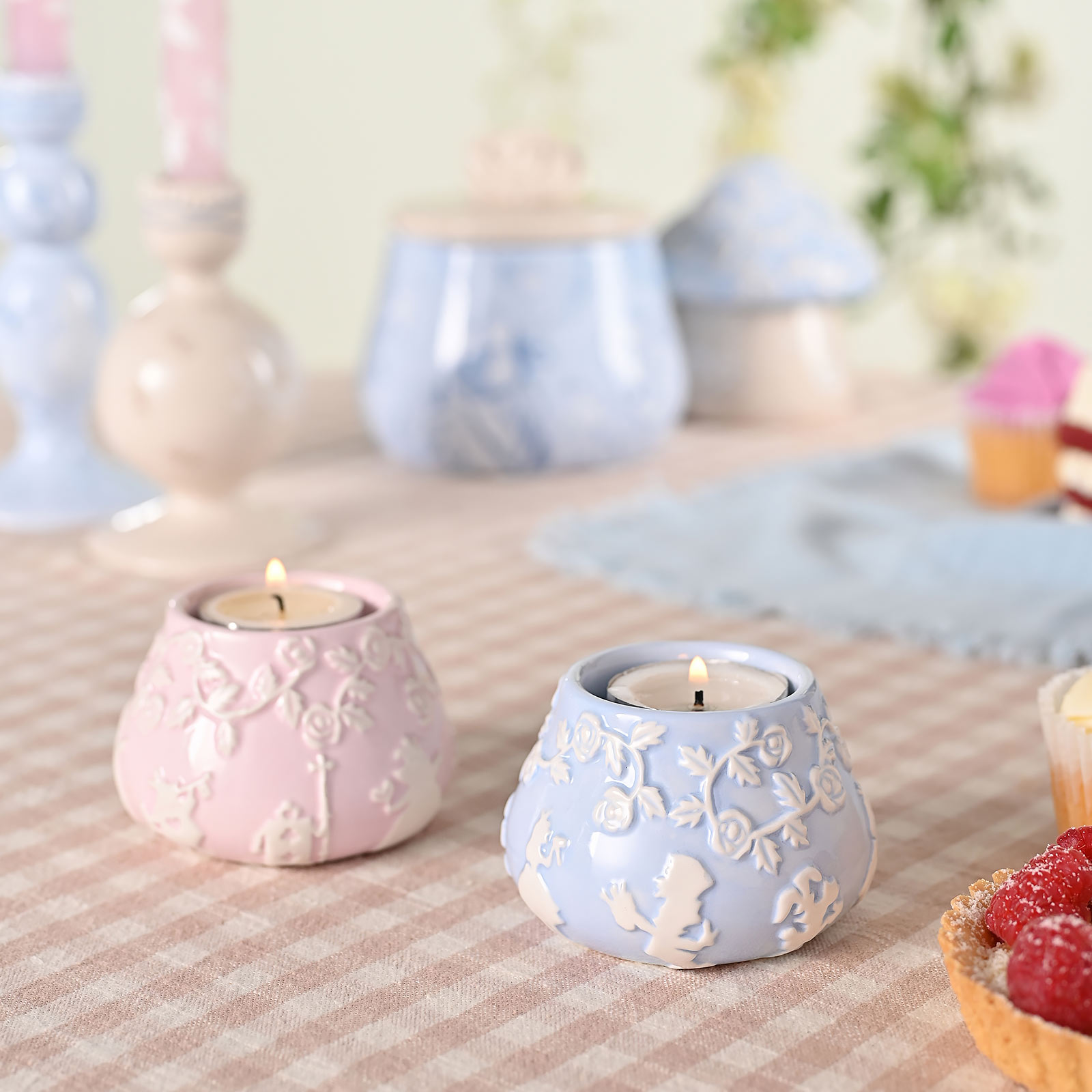 Alice in Wonderland - Set van 2 theelichthouders