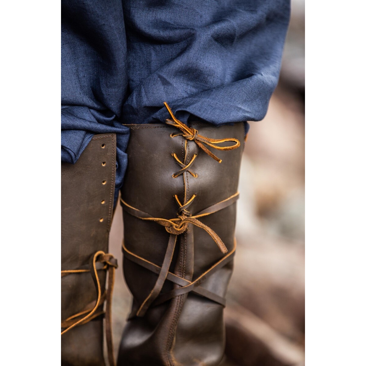 Medieval Boots Ole in Brown Nubuck Leather