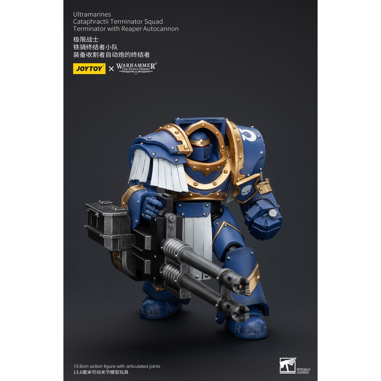 Warhammer The Horus Heresy Action figure 1/18 Ultramarines Cataphractii Terminator Squad Terminator con Reaper Autocannon