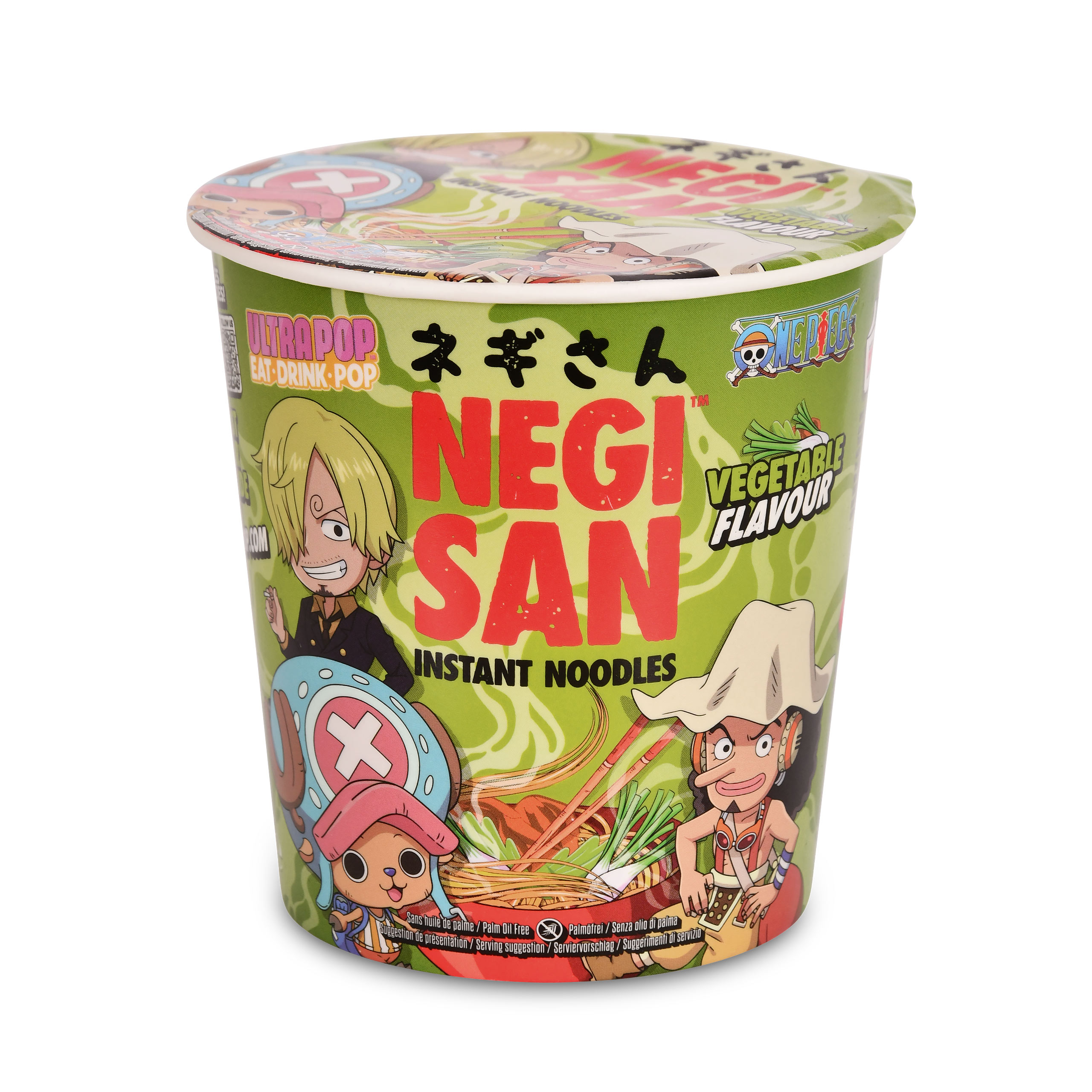 One Piece Ramen - Sanji, Usopp en Chopper Groente Instant Noedels