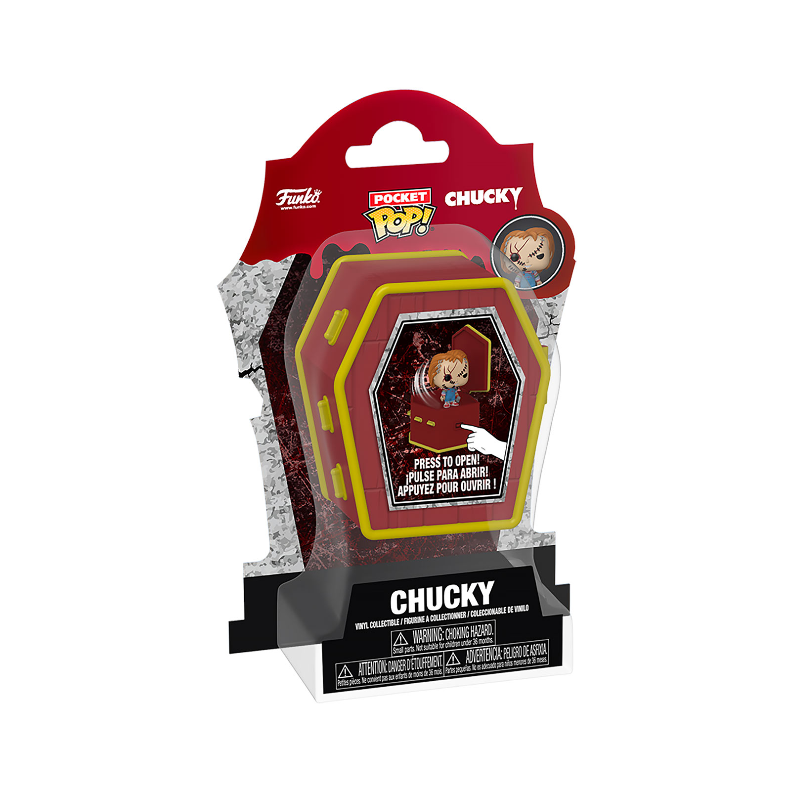 Chucky - Scared Chucky with Coffin Funko Pocket Pop Figure