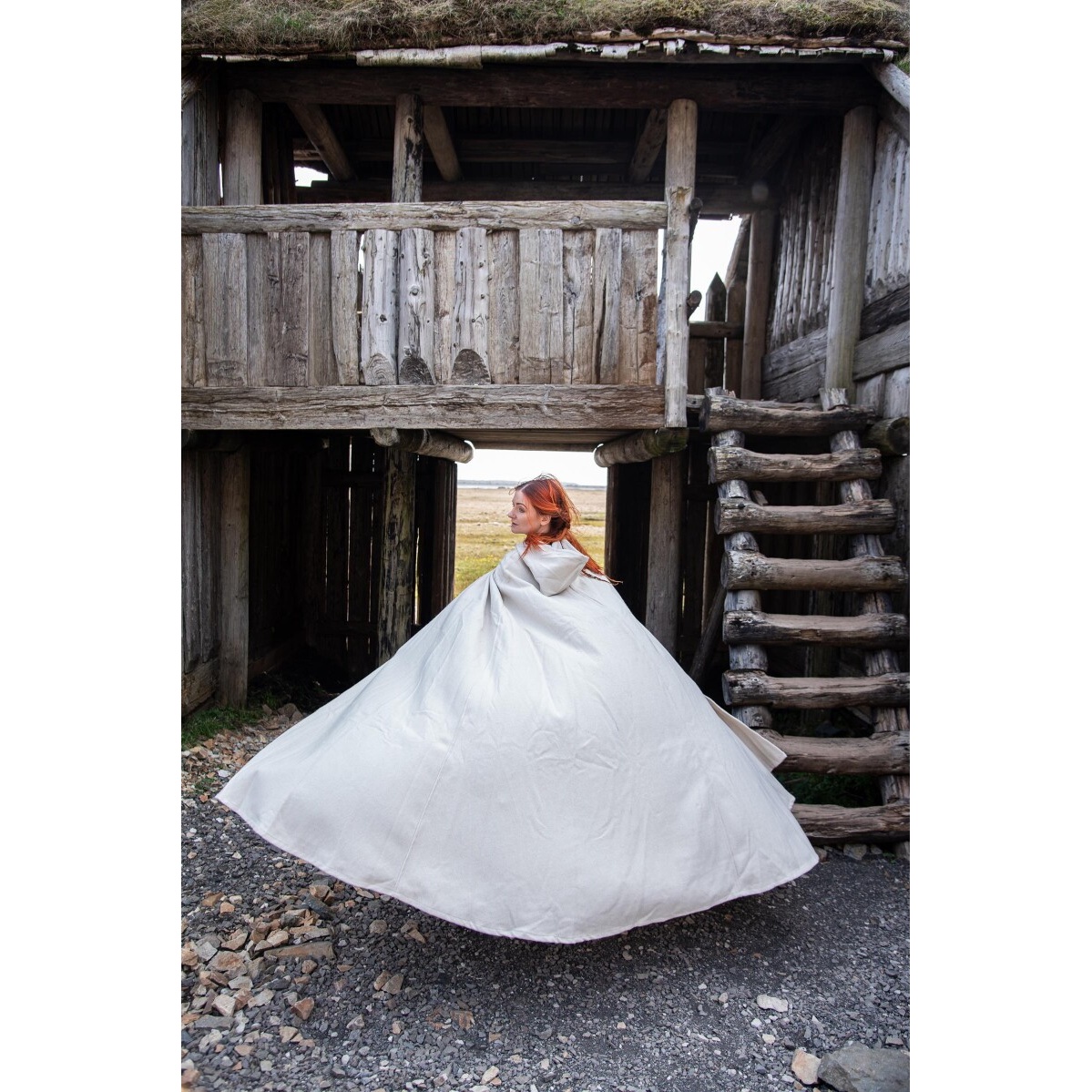 Medieval Wool Cloak Tjark 131 cm