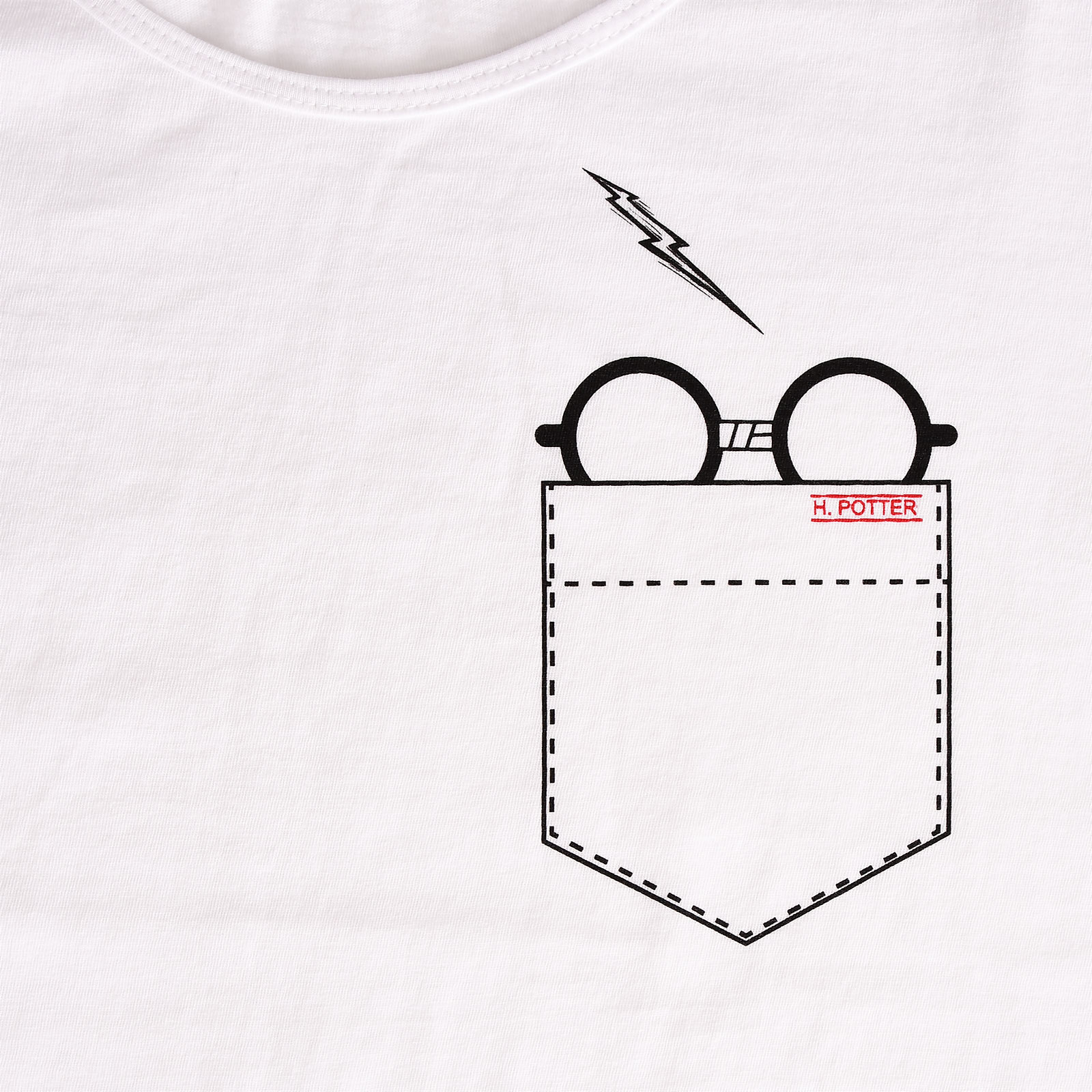 Harry Potter - T-shirt femme à lunettes de poche blanc