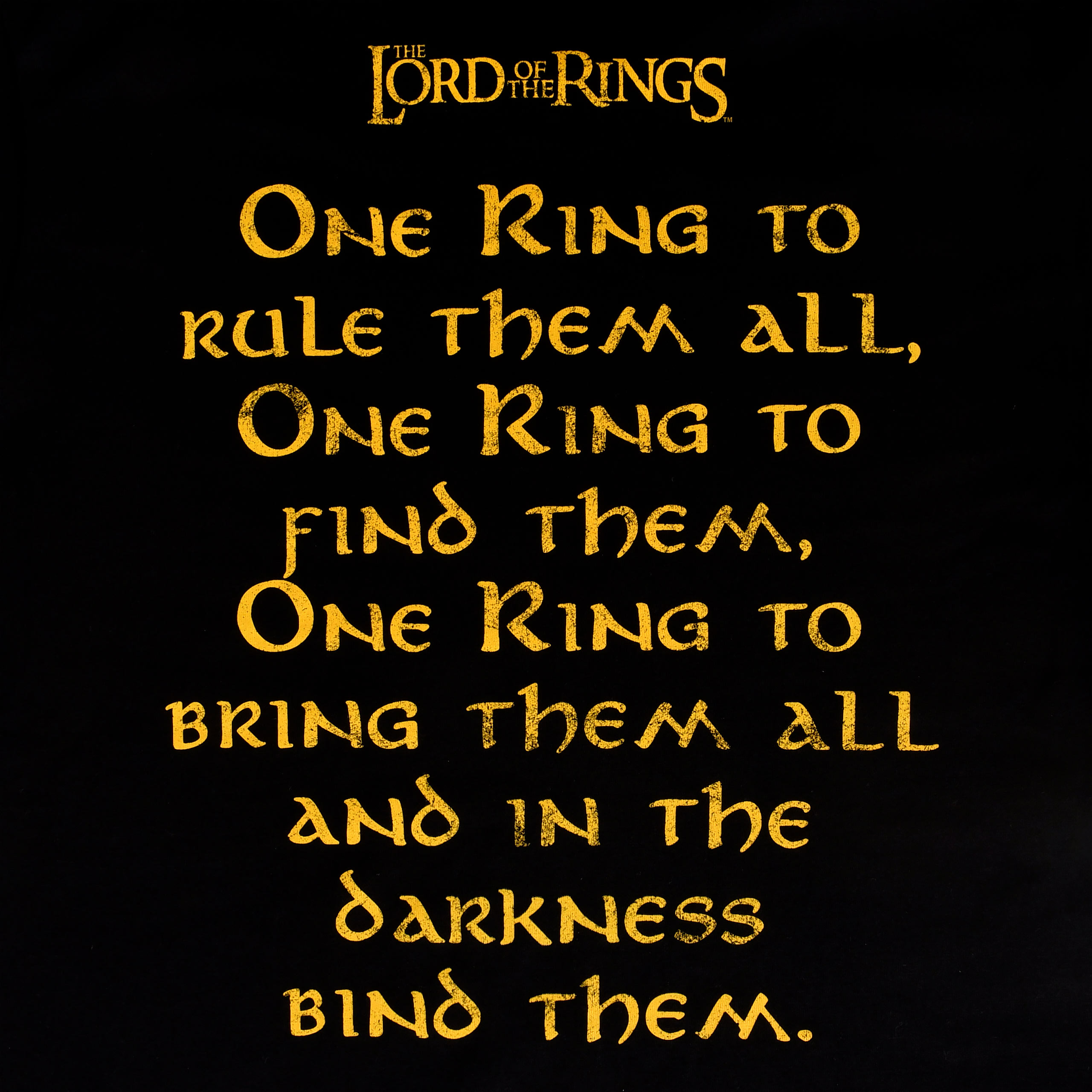 Heer der Ringen - One Ring to Rule T-Shirt Zwart