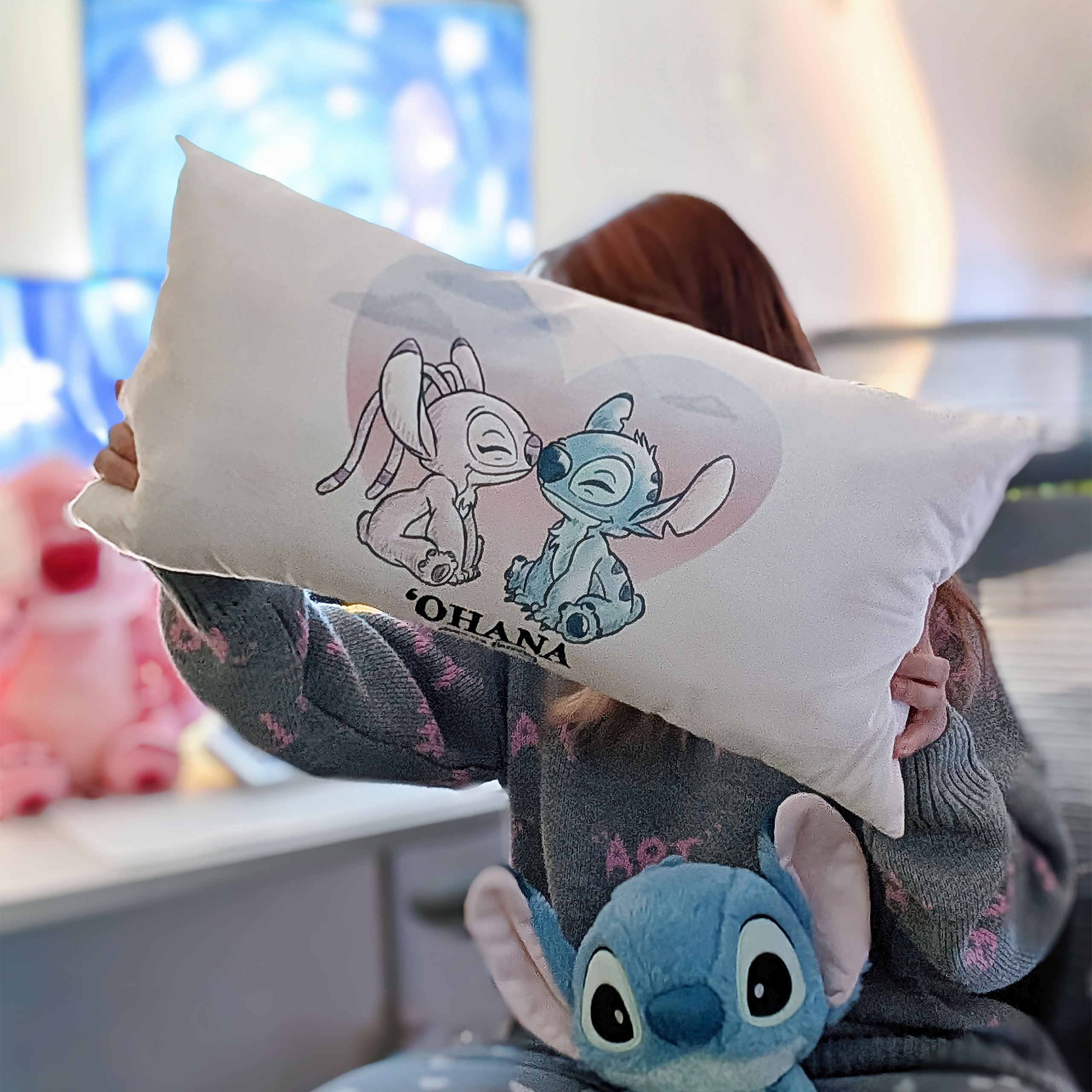 Stitch i Angel Ohana Means Family - Poduszka