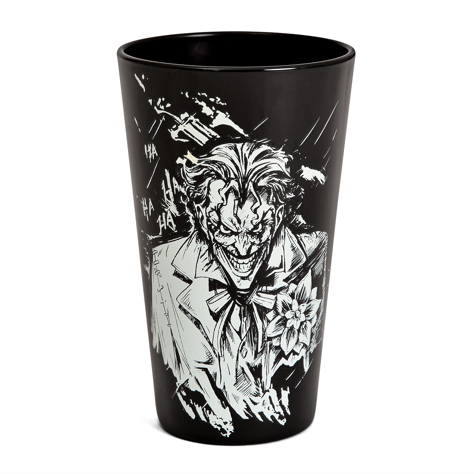 Batman & Joker glass black