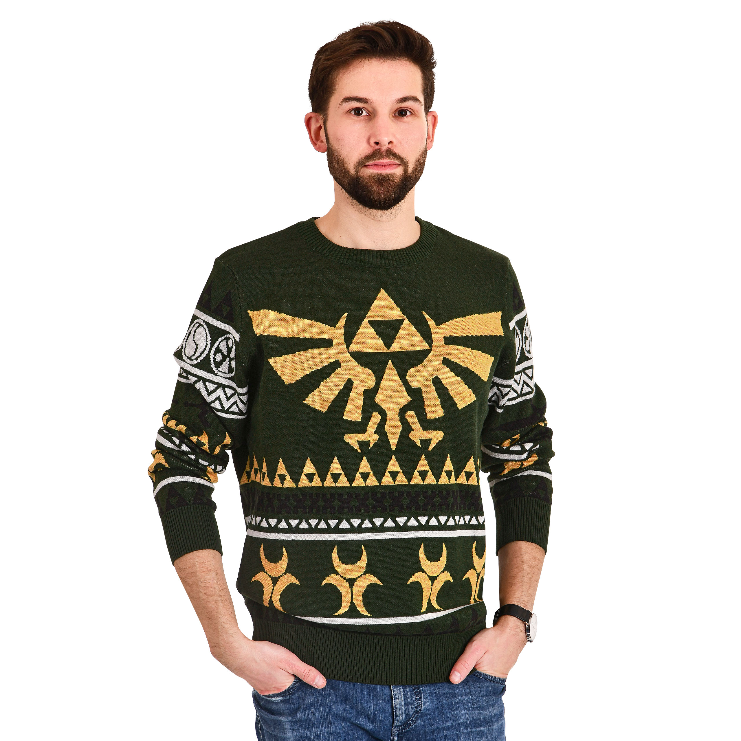 Zelda - Pull en tricot avec logo Hyrule