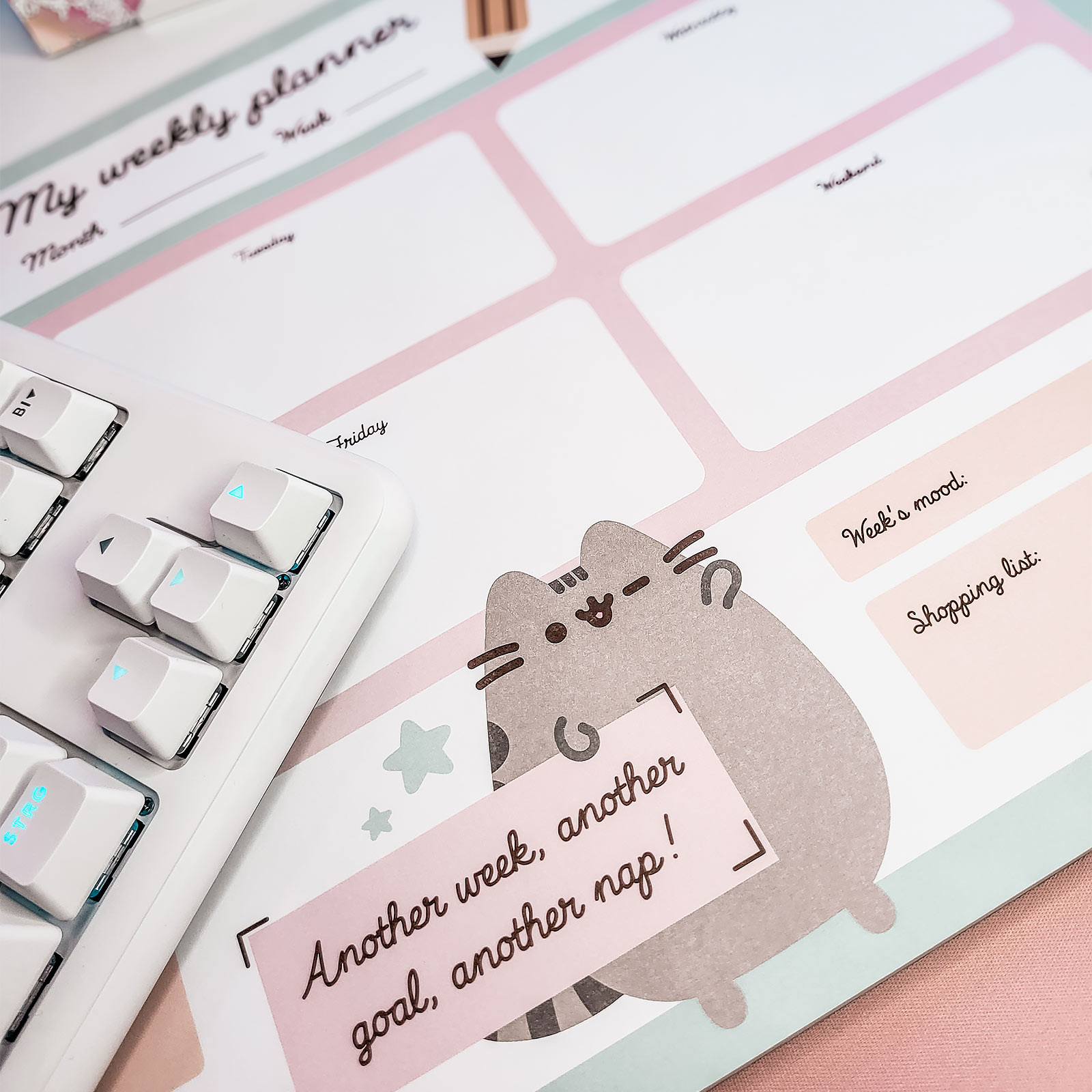 Pusheen - Eten en Slapen Weekplanner