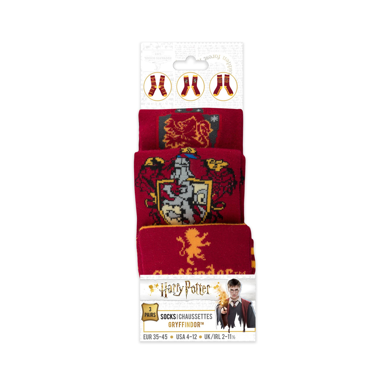 Harry Potter Skarpetki 3-pak Gryffindor
