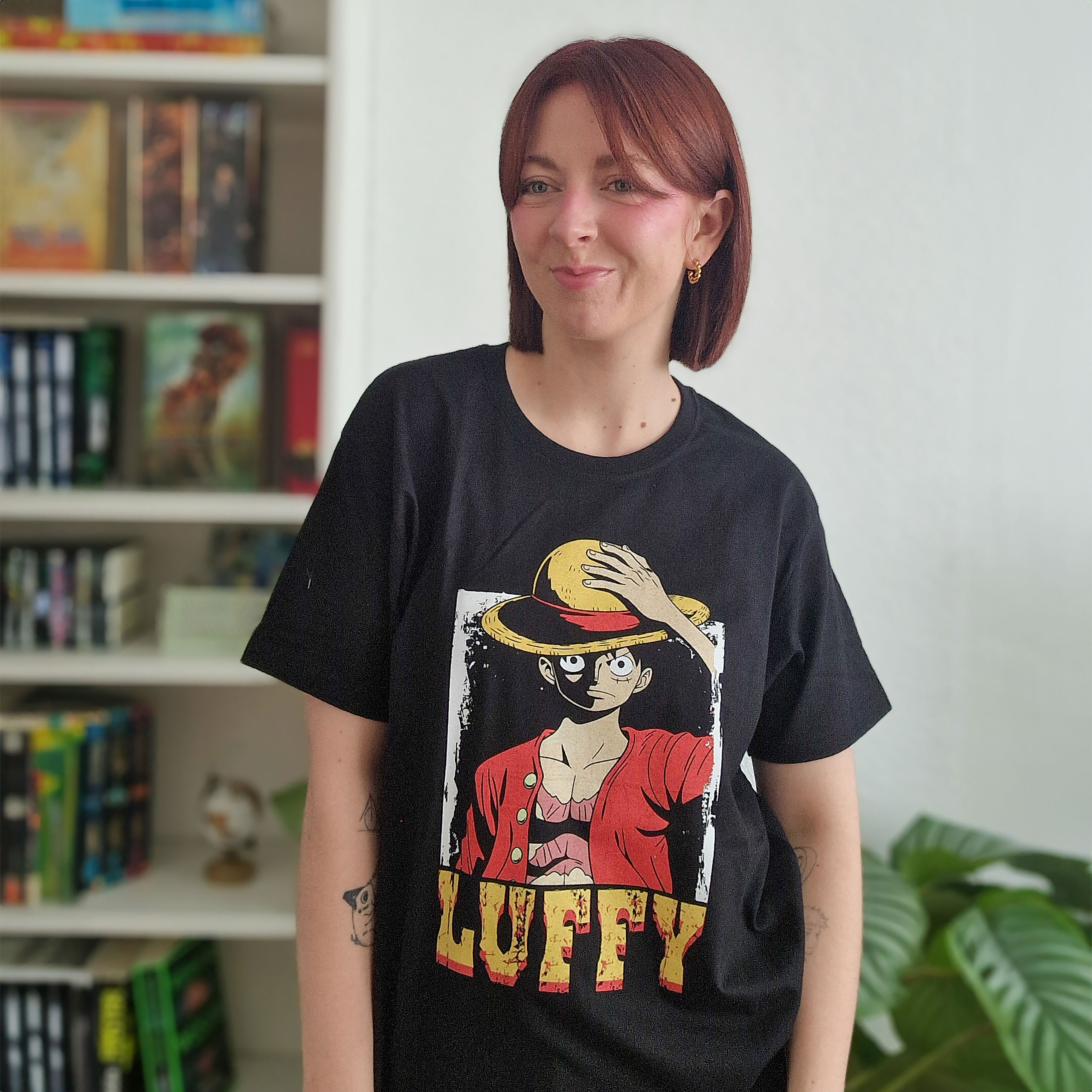 One Piece - Camiseta de Luffy negra