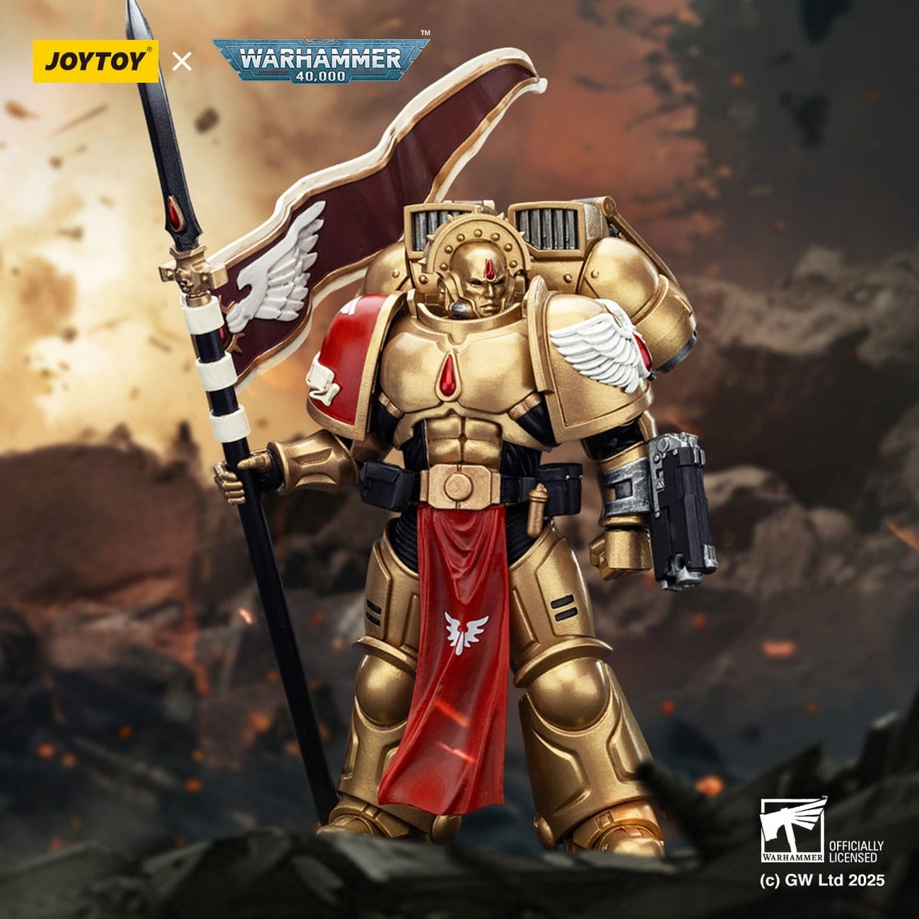 Warhammer 40,000 : Combat Patrol Blood Angels Figurine articulée Sanguinary Guard 3 avec Angelus Boltgun et Encarmine Spear 20 cm