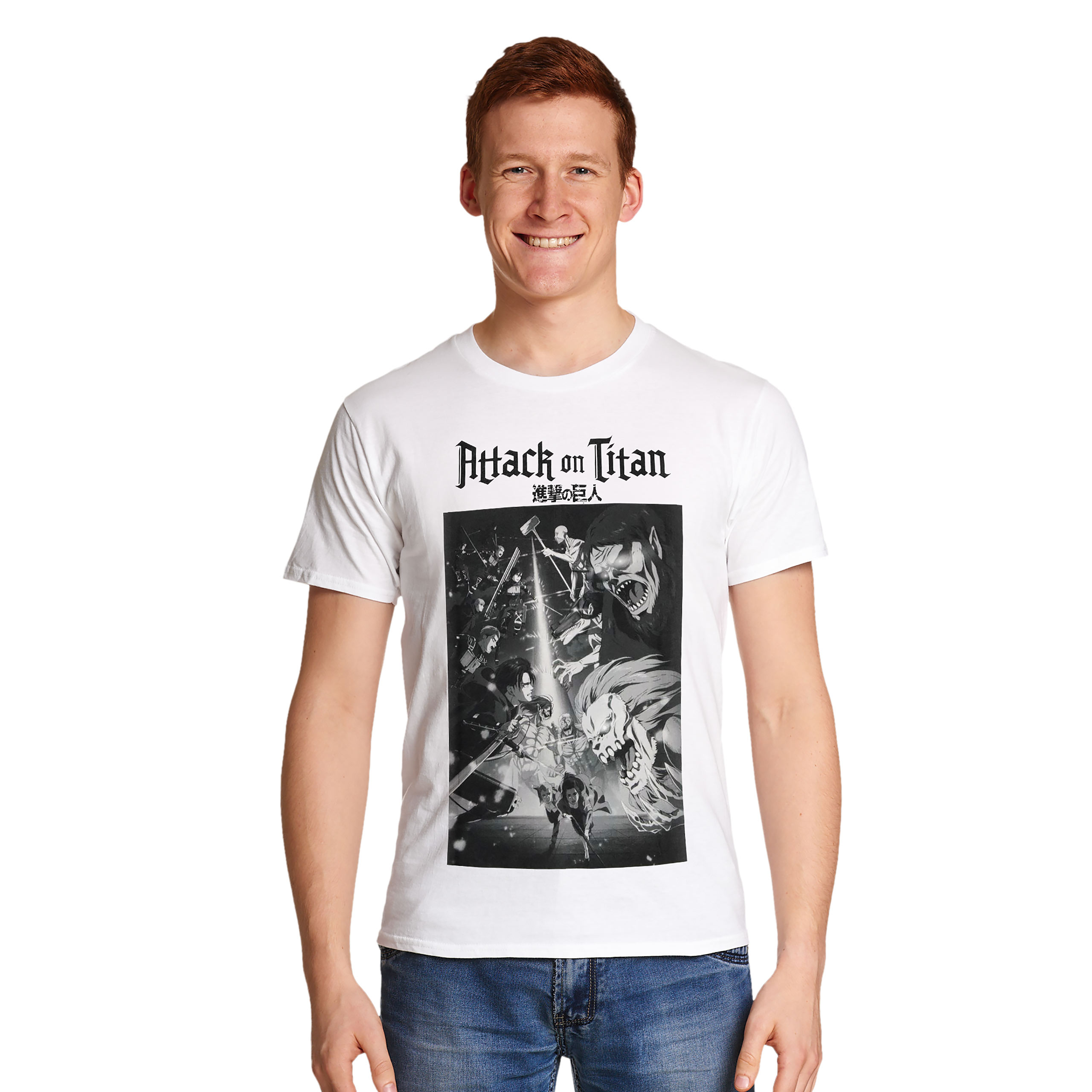 Attack on Titan - Season 4 Poster T-Shirt weiß