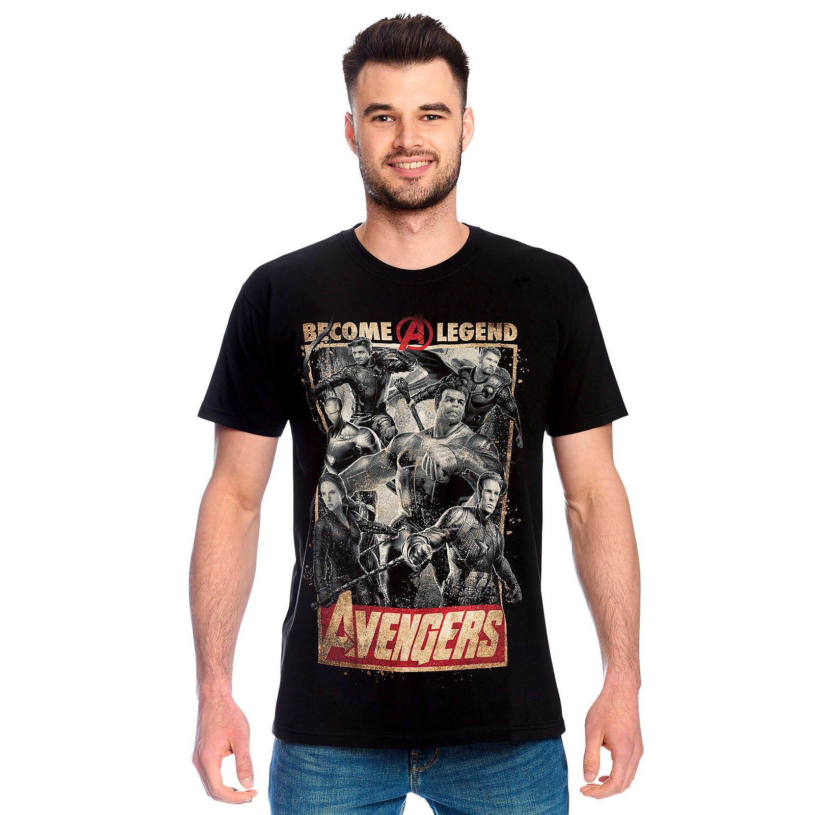 Avengers - Become A Legend Poster T-Shirt zwart