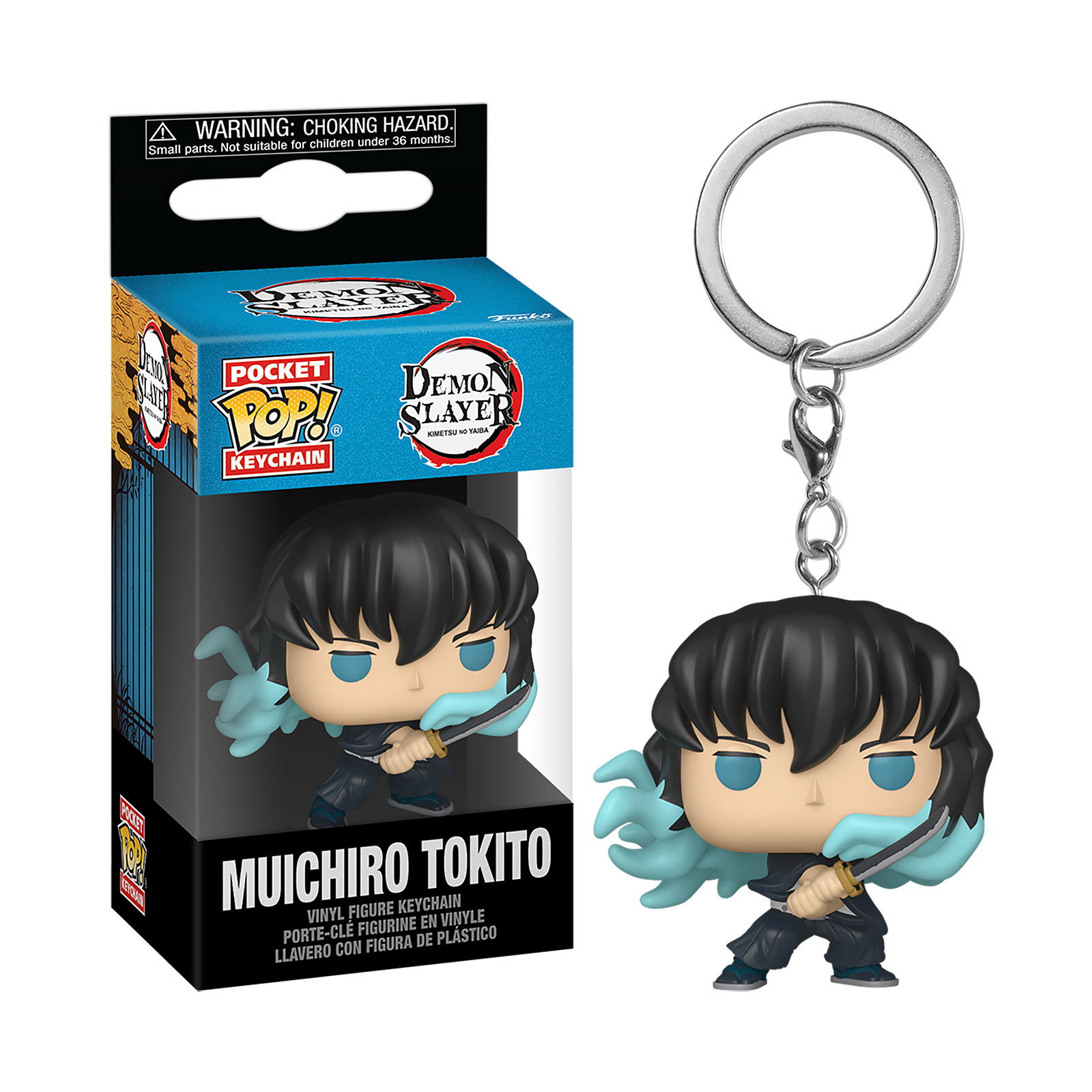 Demon Slayer - Muichiro (Attaque) Porte-clés Funko Pop