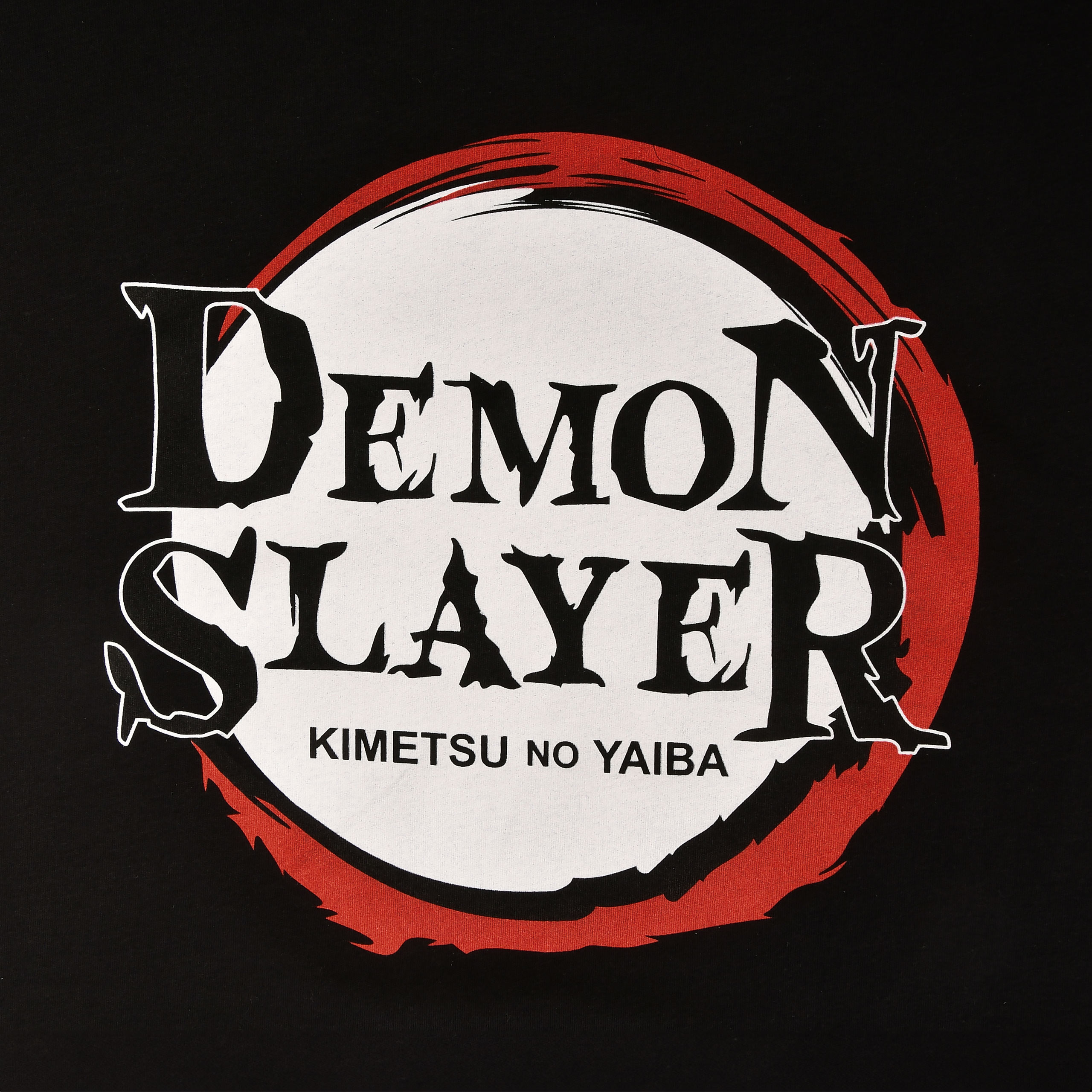 Demon Slayer - T-shirt con logo nera