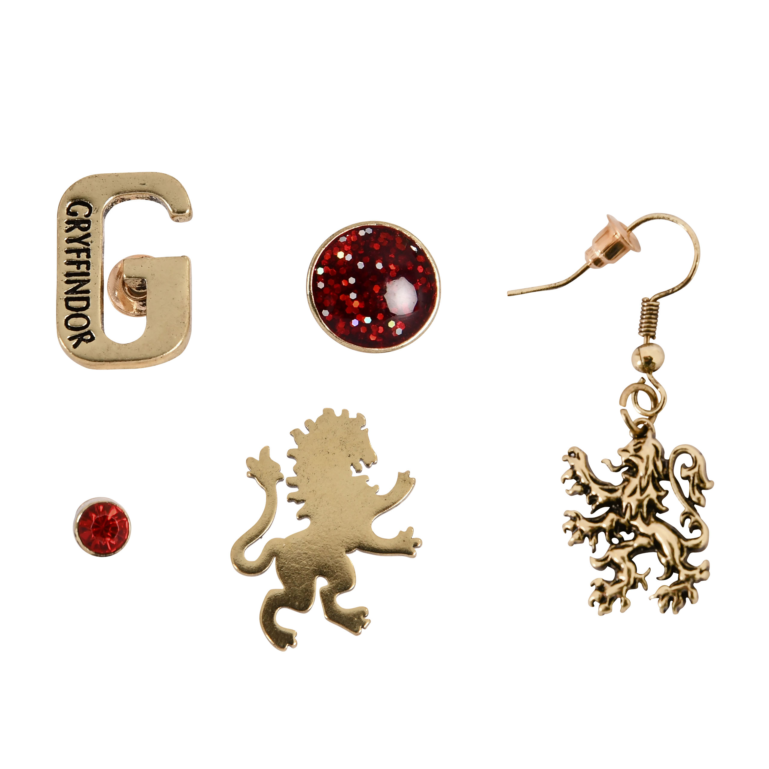 Harry Potter - Set de pendientes Gryffindor