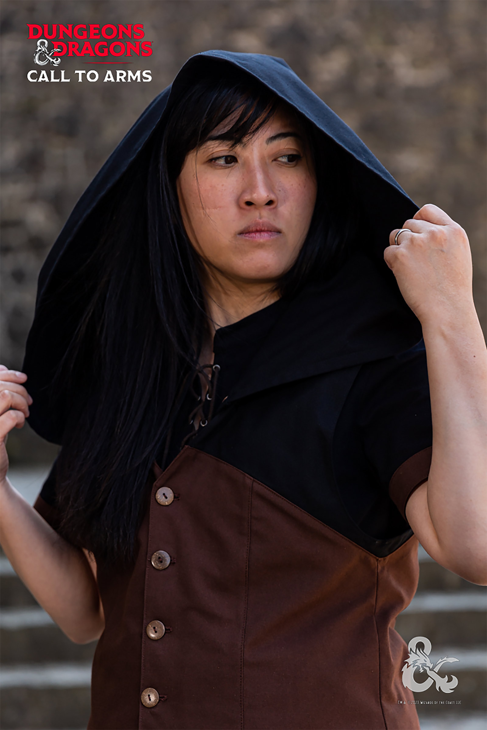 Dungeons & Dragons - Rogue Hooded Vest Brown