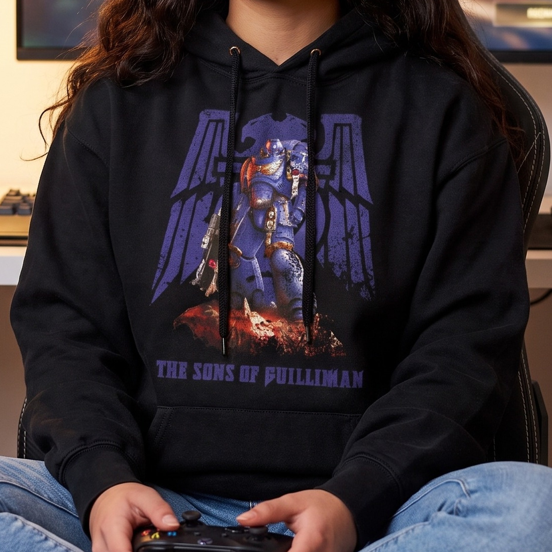 Warhammer - Hoodie Space Marines noir