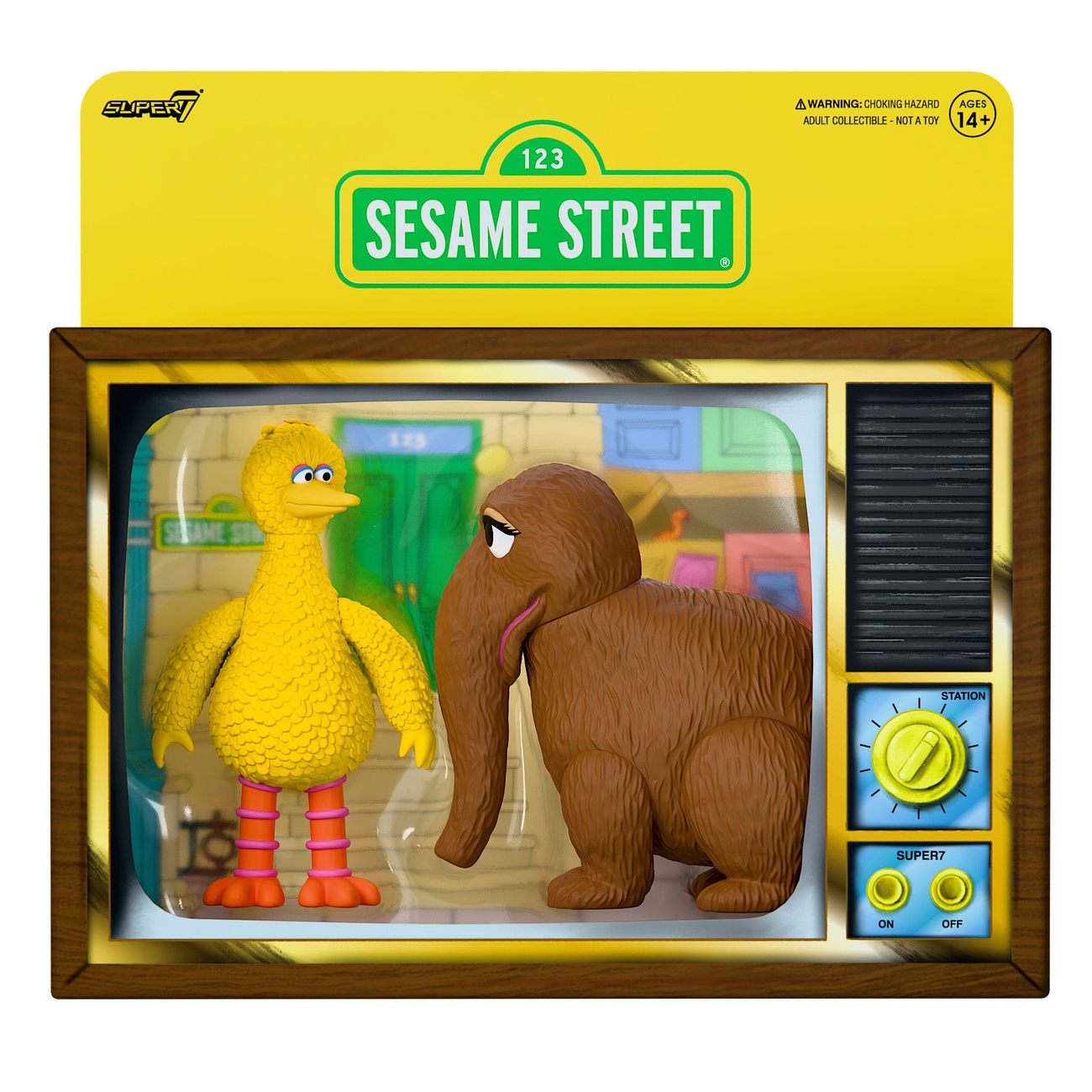 Sesame Street figurines articulées ReAction lot de 2 Big Bird et Mr Snuffleupagus 10 cm