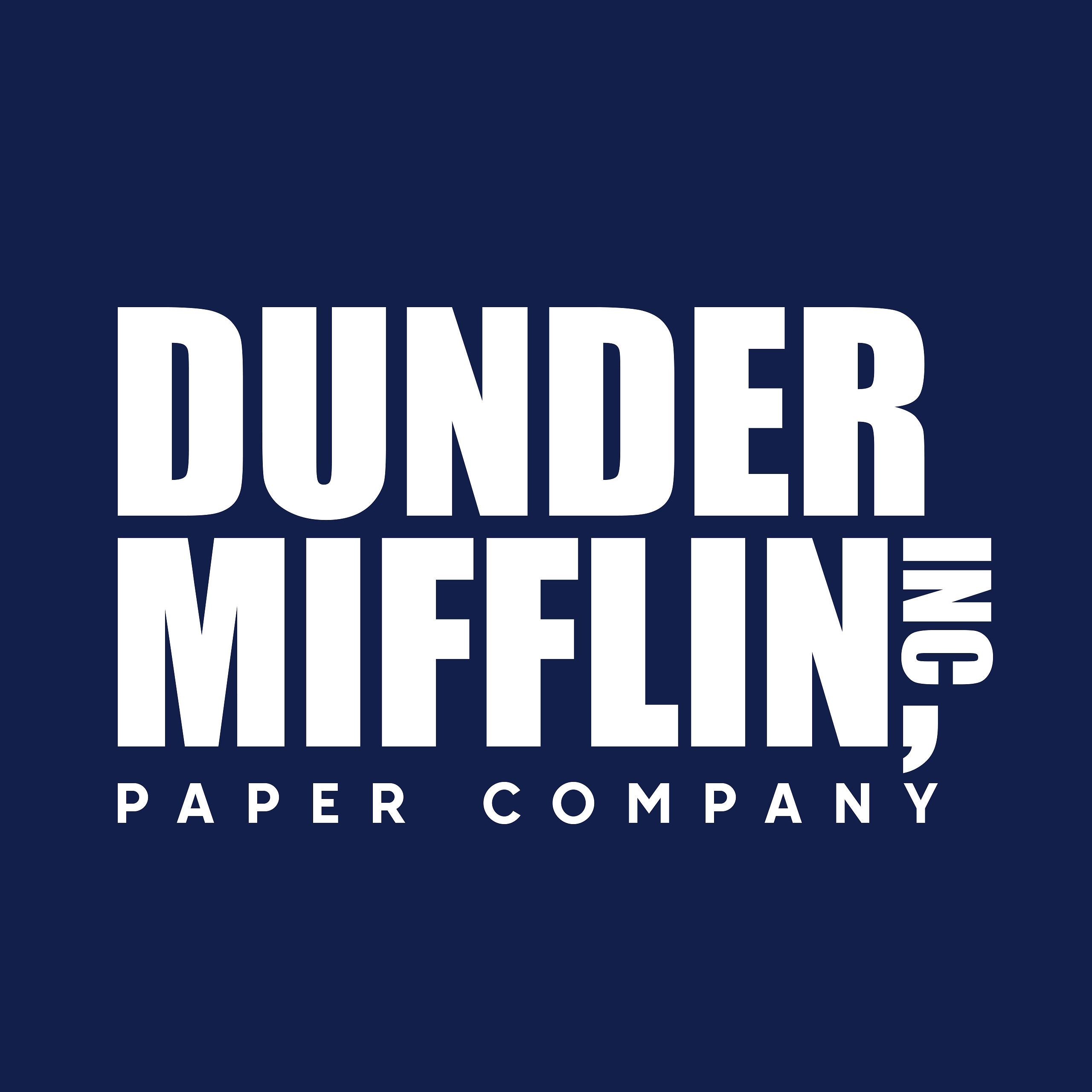 T-shirt con logo di Paper Company per i fan di The Office blu