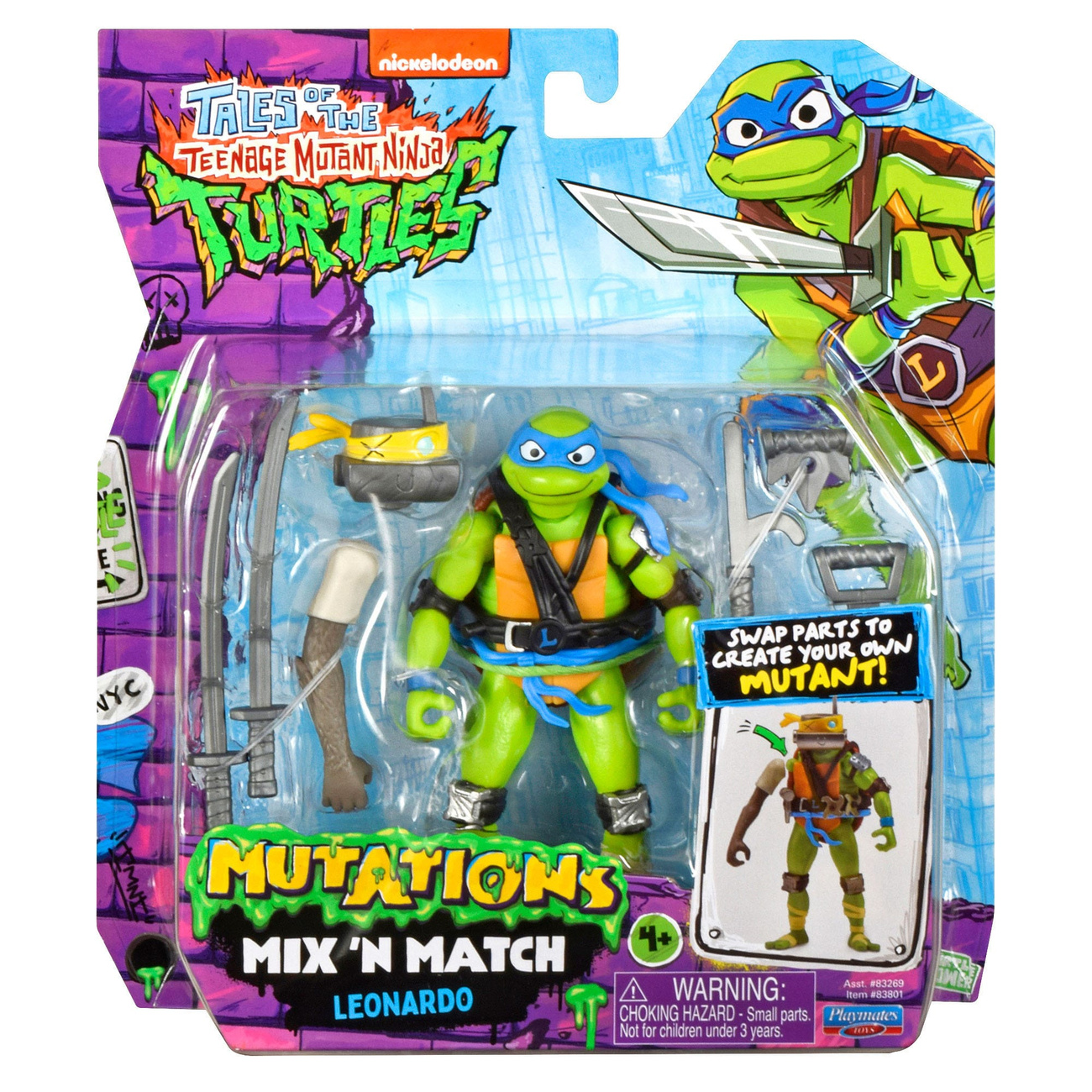 Tales of the Teenage Mutant Ninja Turtles Mix 'n Match Leonardo Action Figure 12 cm