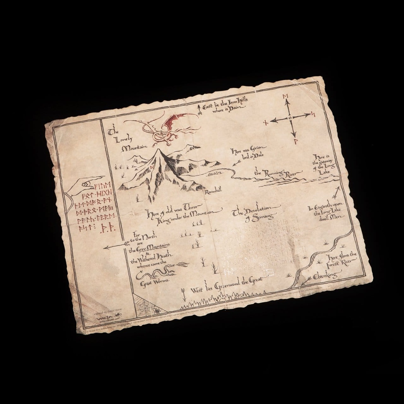 Lo Hobbit stampa d’arte Thorin's Map 40 x 30 cm