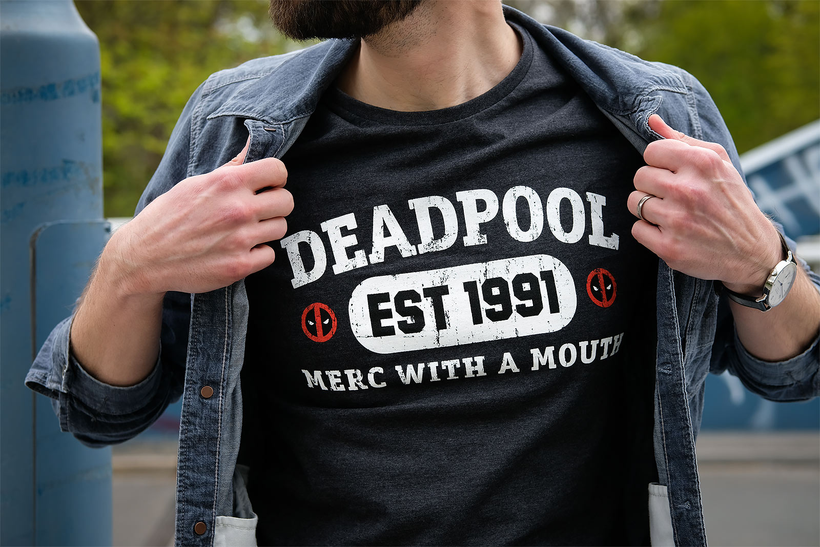 Deadpool - Est 1991 T-Shirt grau