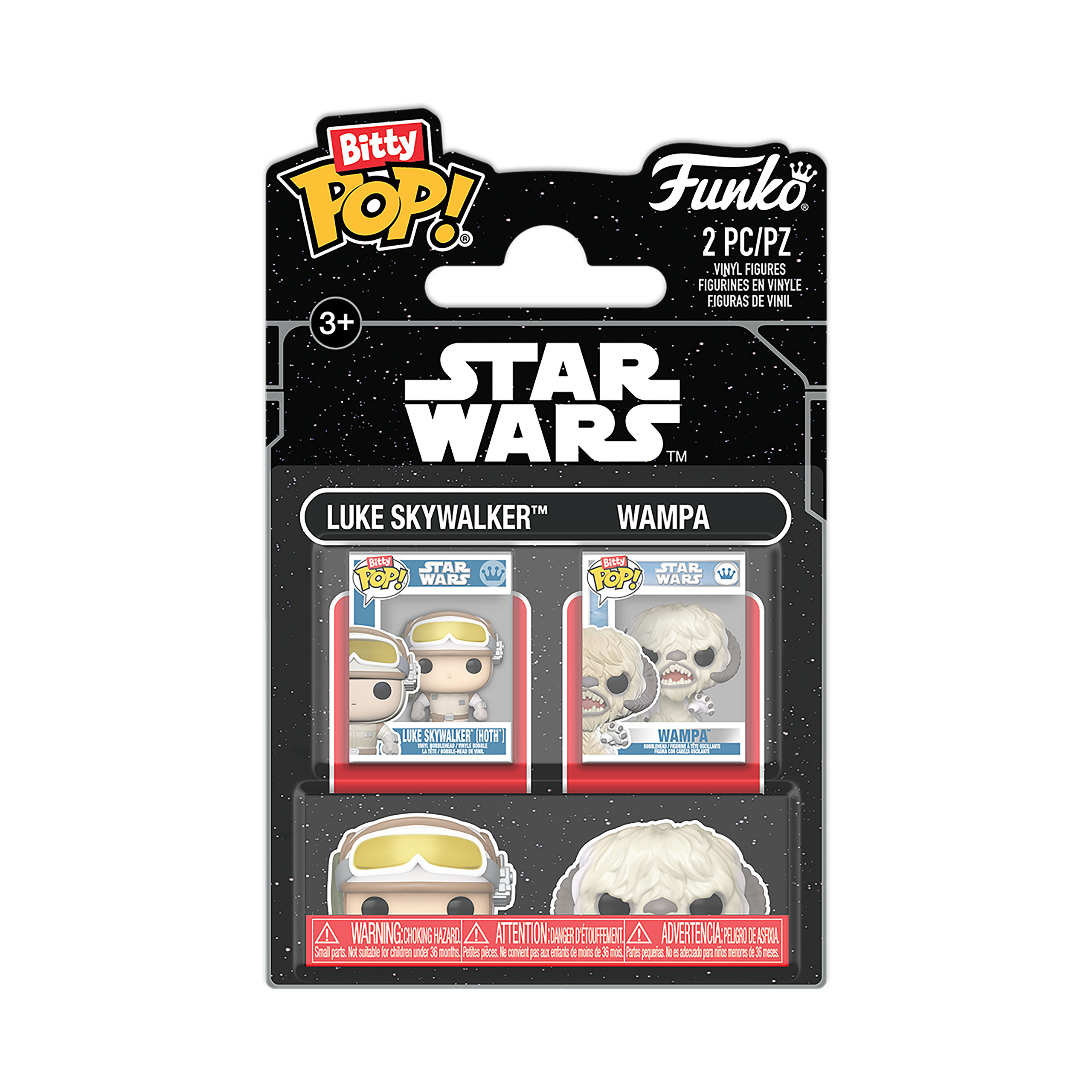 Star Wars - Luke and Wampa The Empire Strikes Back Funko Bitty Pop 2-Pack Figure Set