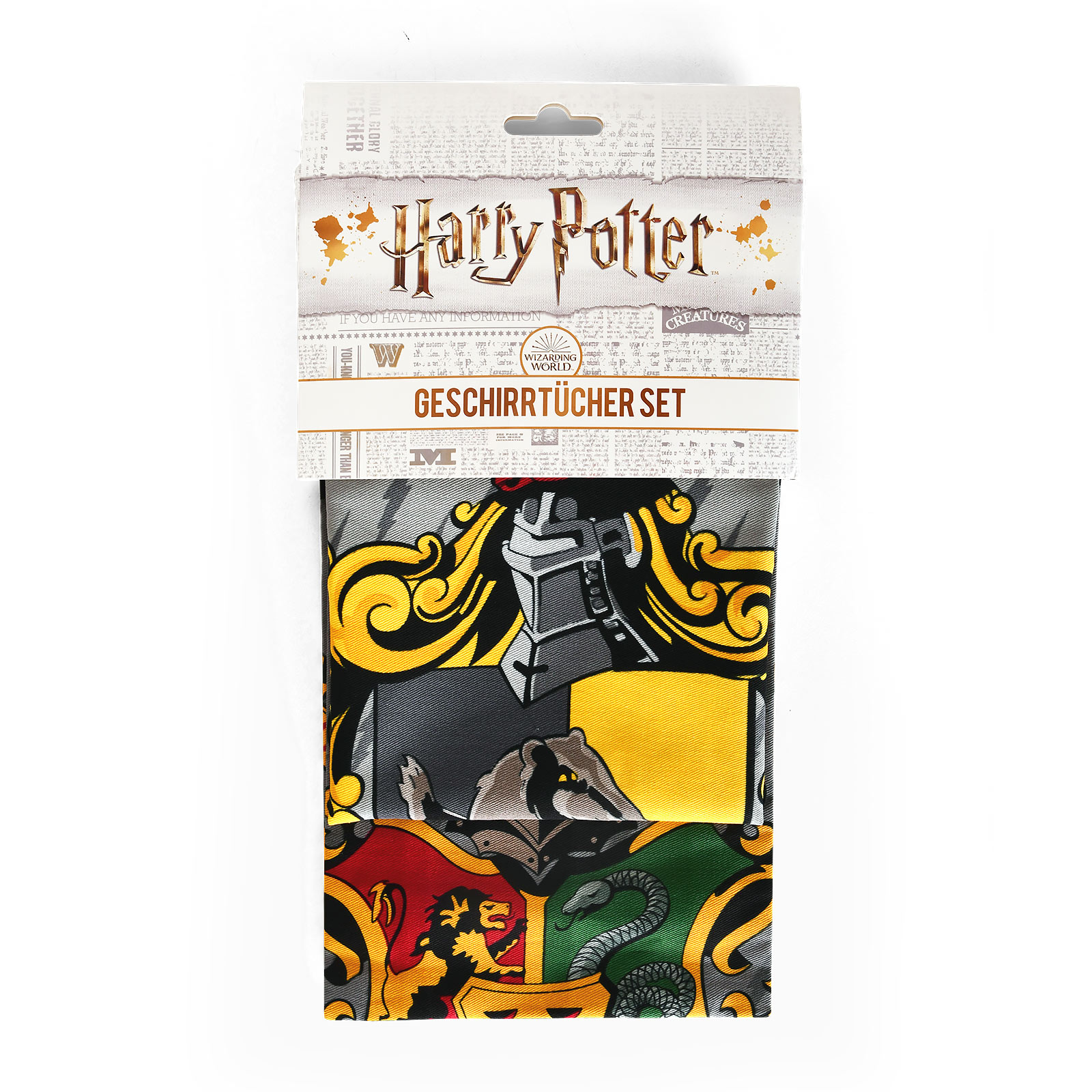 Harry Potter - Hufflepuff & Hogwarts Theedoeken Set