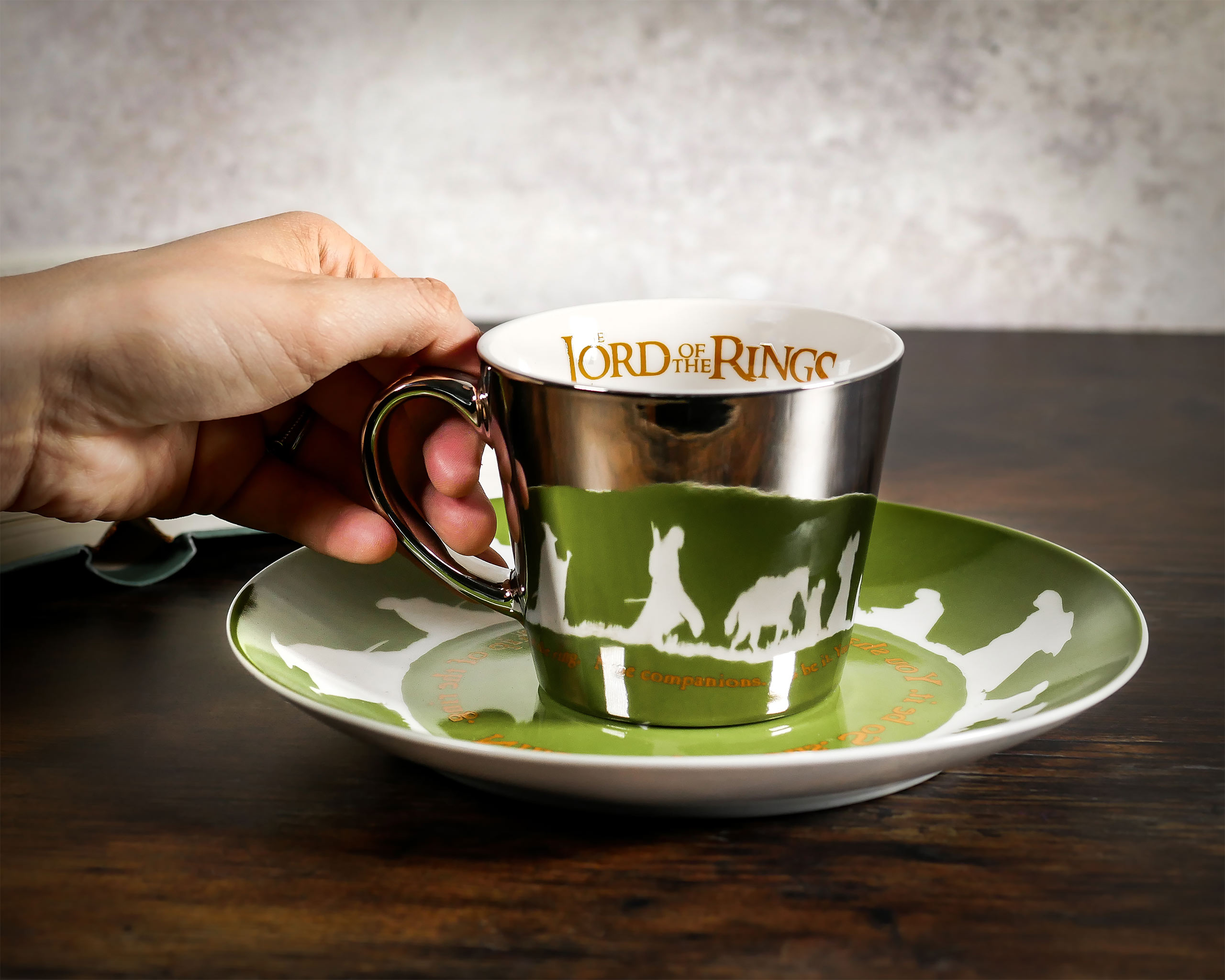 Lord of the Rings - The Fellowship Mirror Mug with Plate