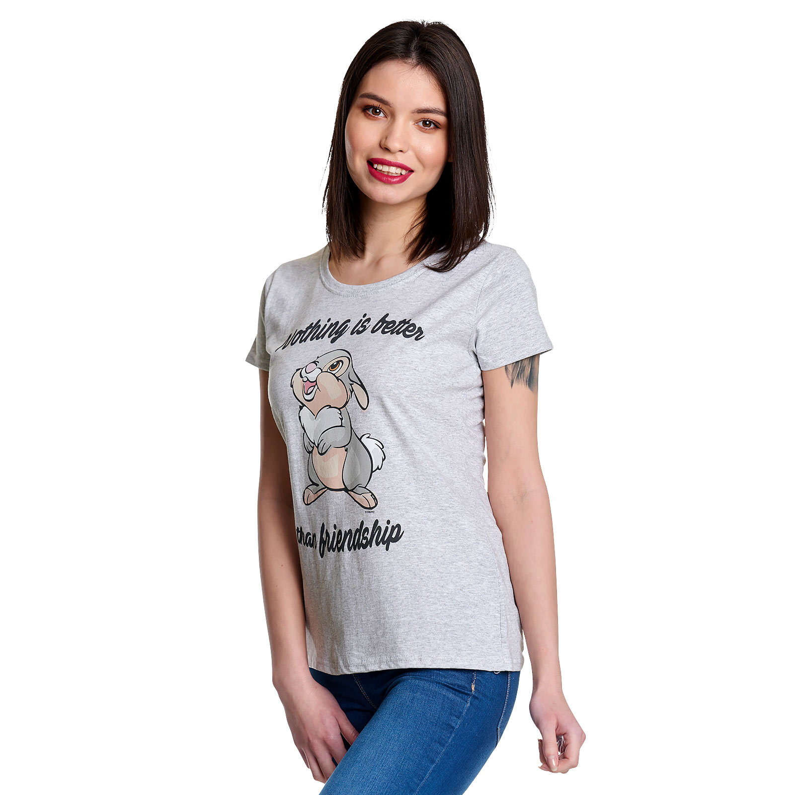 Bambi - Thumper Vriendschap Dames T-Shirt Grijs