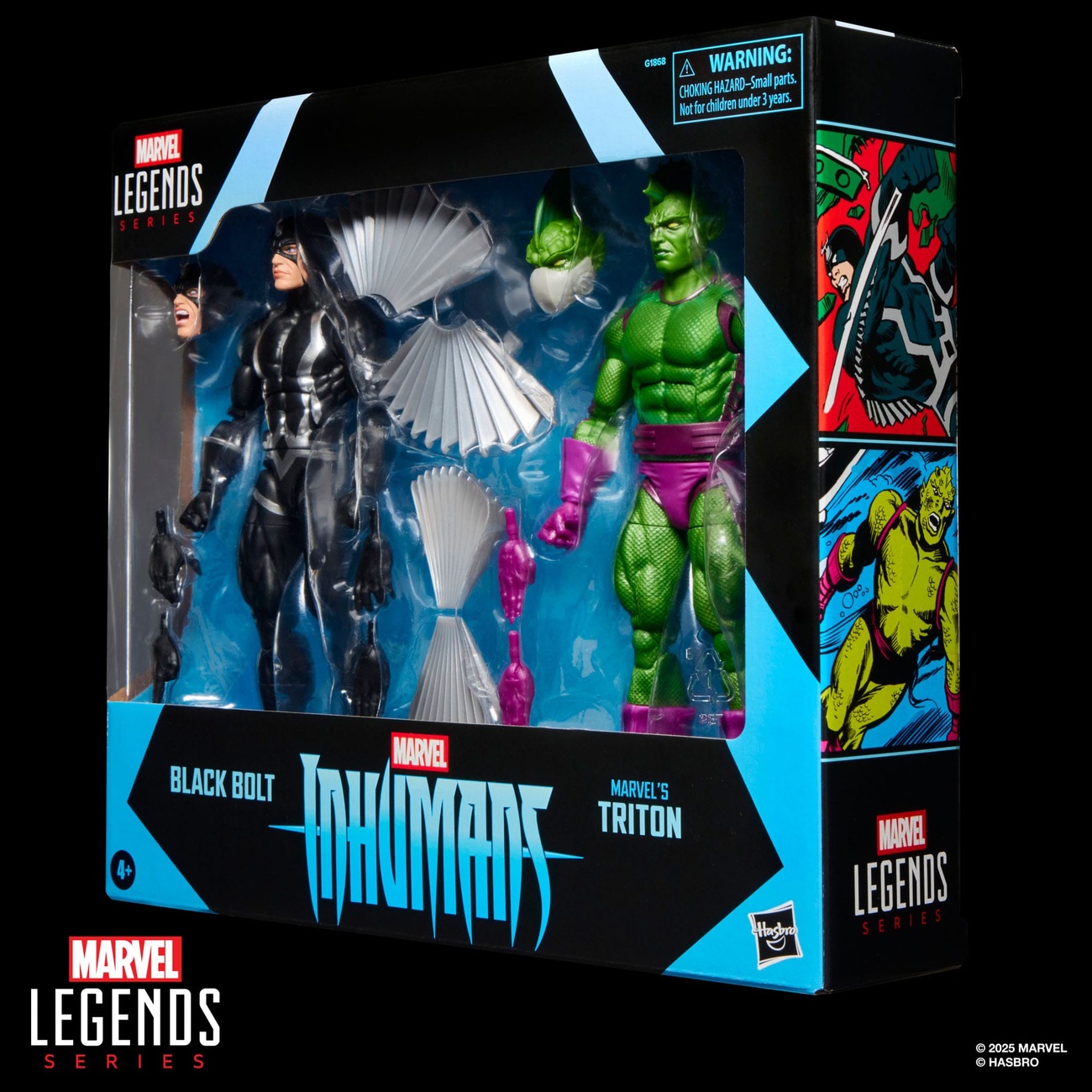 Inhumans Marvel Legends actionfigurer 2-pack Black Bolt & Marvel's Triton 15 cm