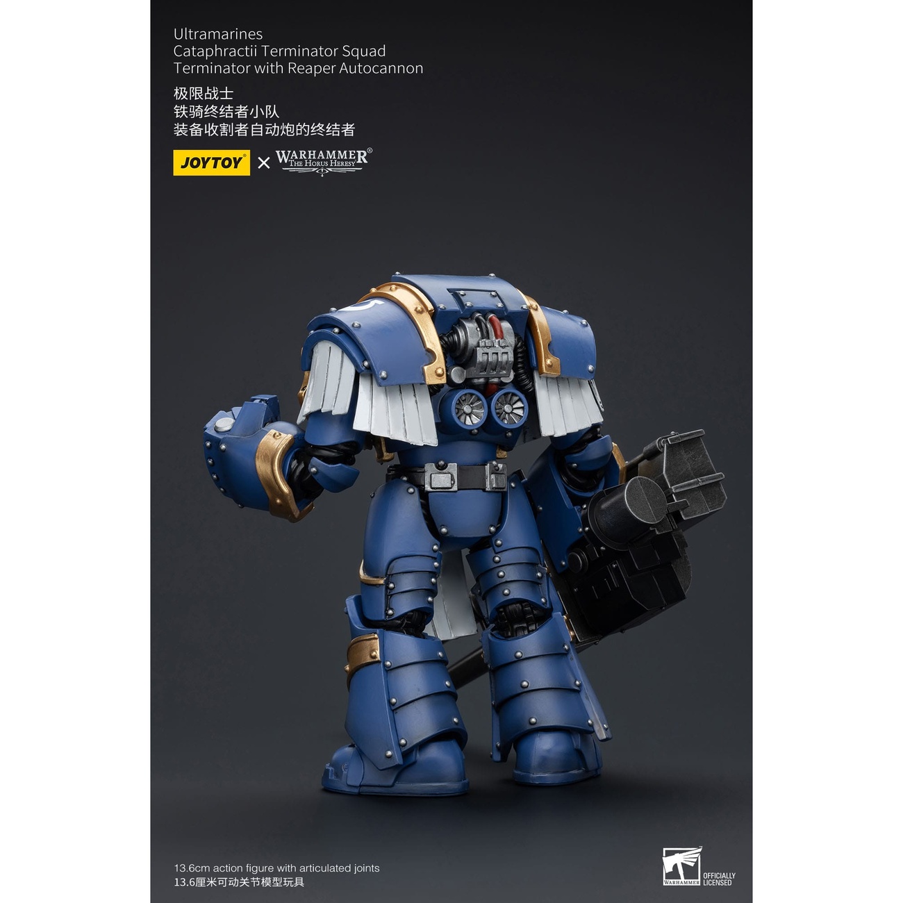 Warhammer The Horus Heresy Action figure 1/18 Ultramarines Cataphractii Terminator Squad Terminator con Reaper Autocannon