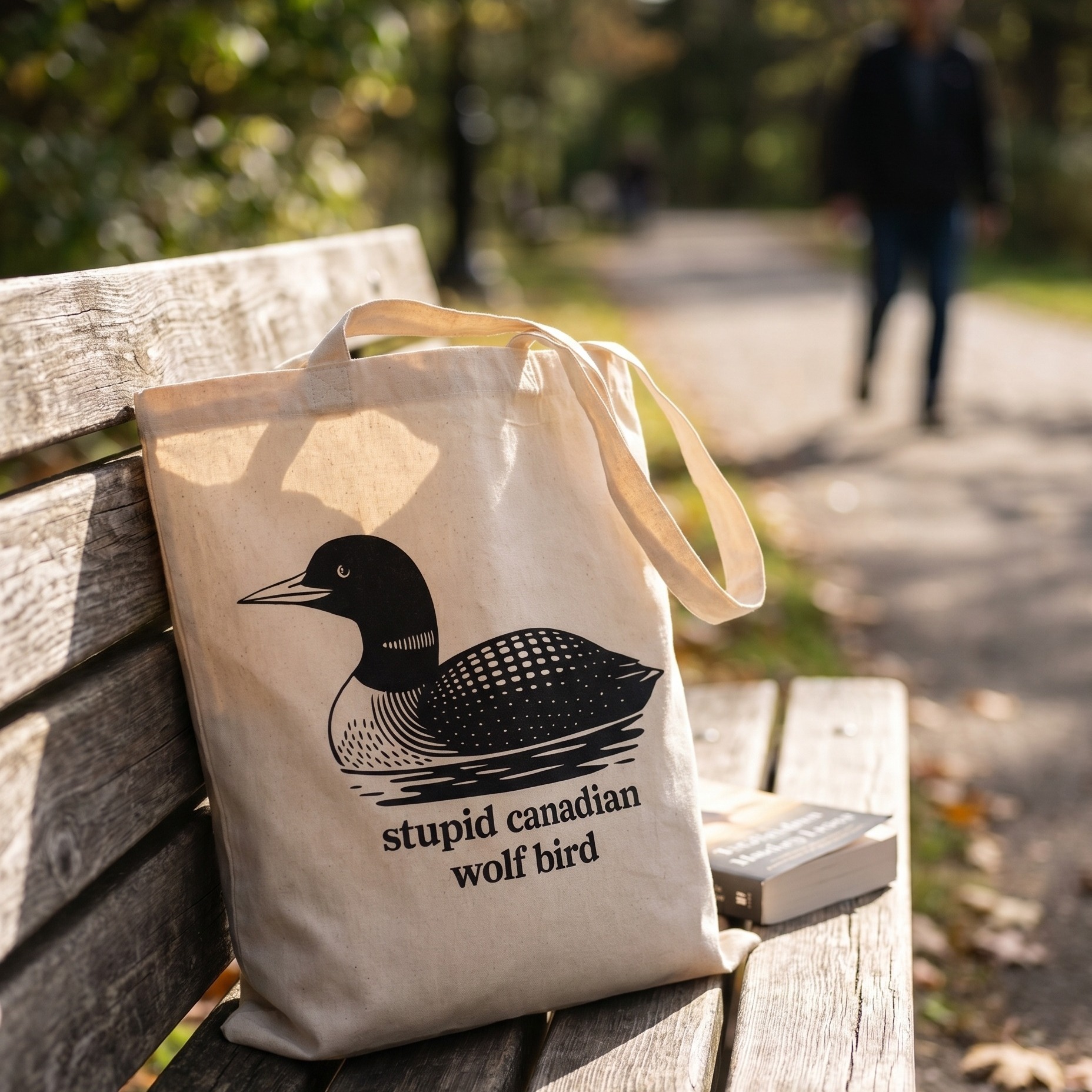 Bolsa de tela Stupid Canadian Wolf Bird para fans de Heated Rivalry
