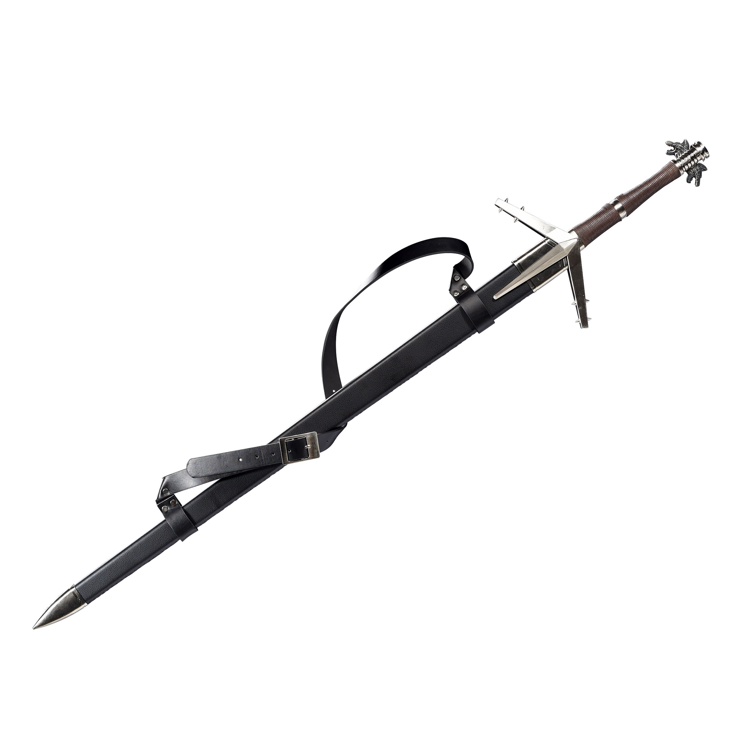 Geralt of Rivia Silver Sword Replica with Scabbard for Witcher Fans