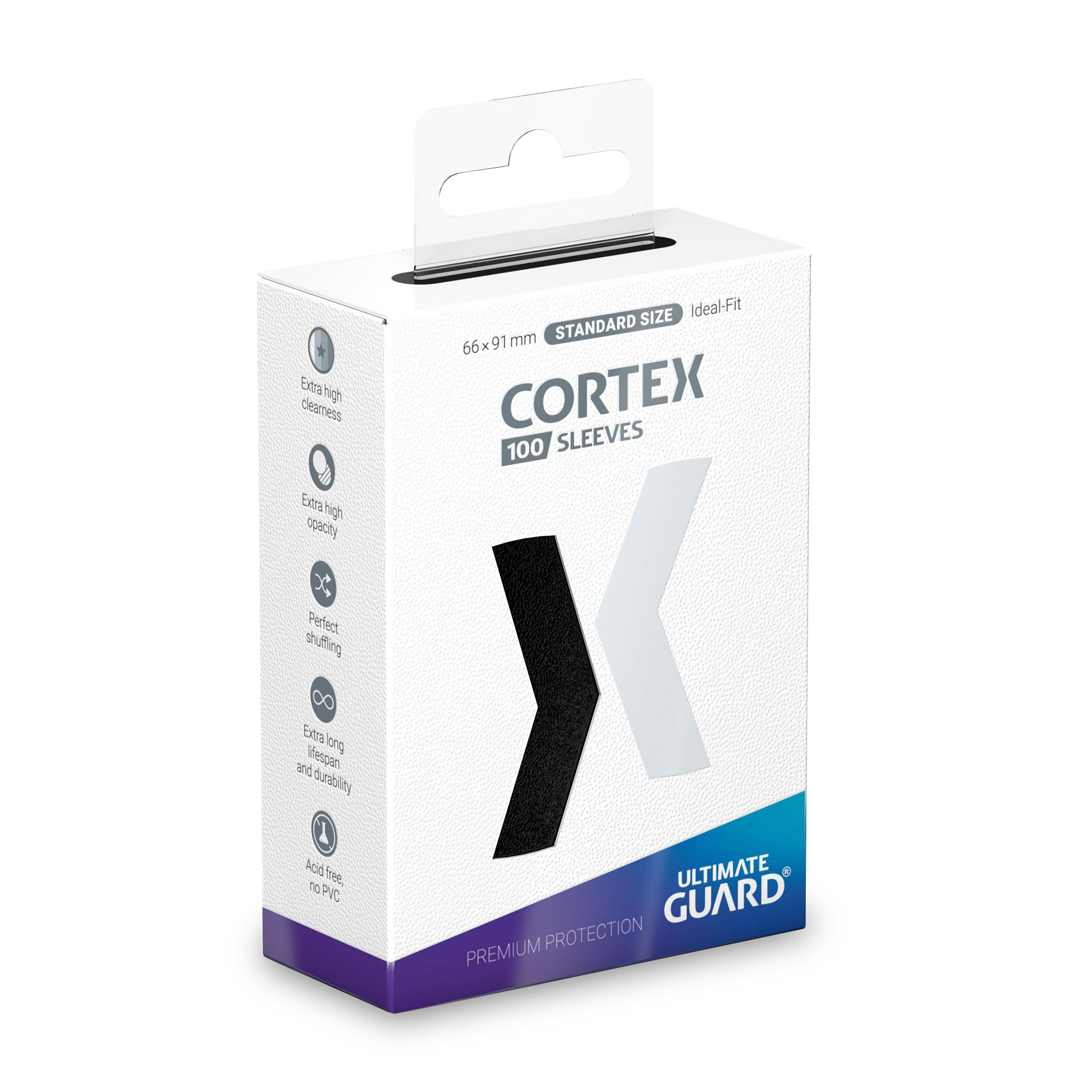 Cortex Kartenhüllen Ultimate Guard für Sammelkarten schwarz 100er Set