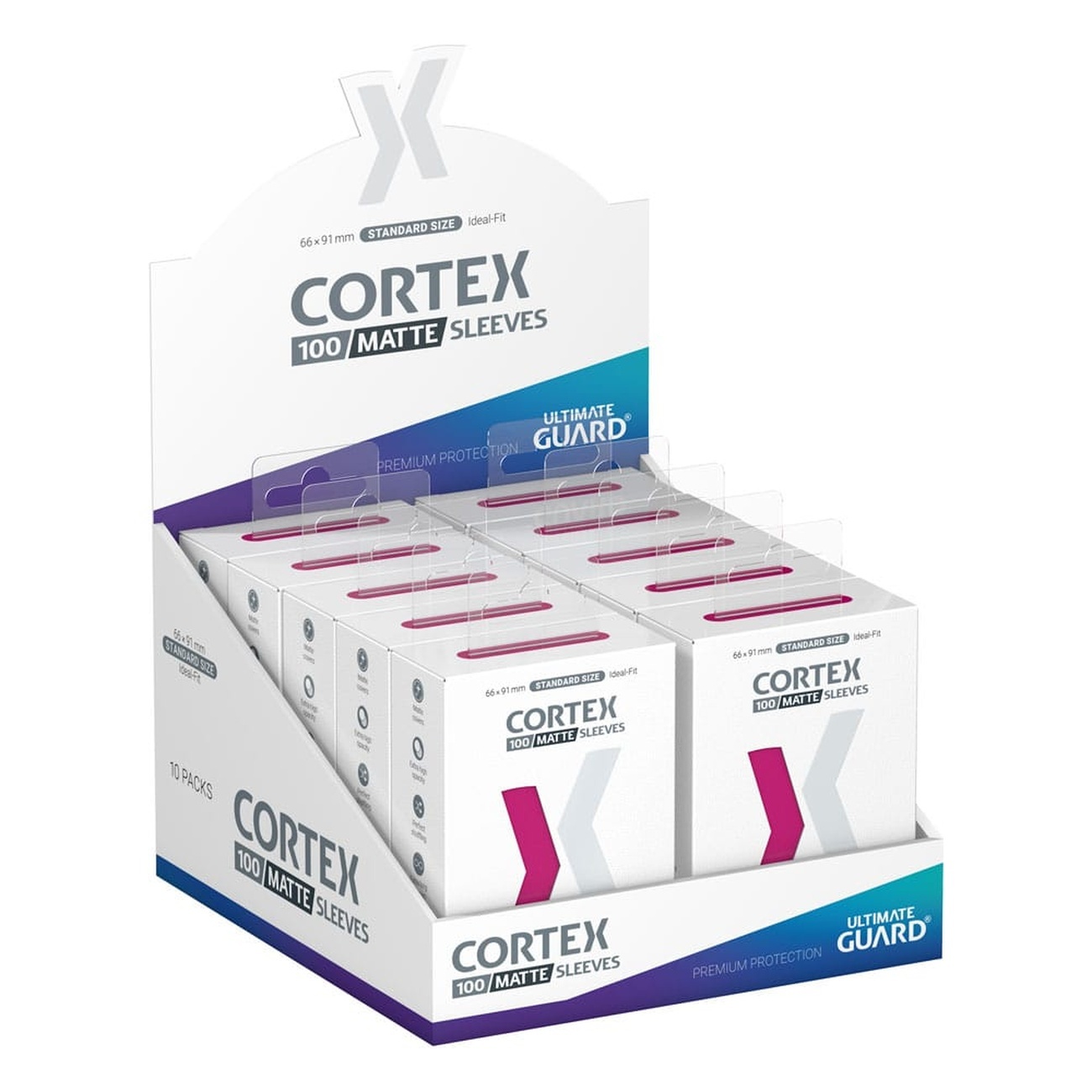 Ultimate Guard Cortex Sleeves Matta Standard Size (100) - Rosa