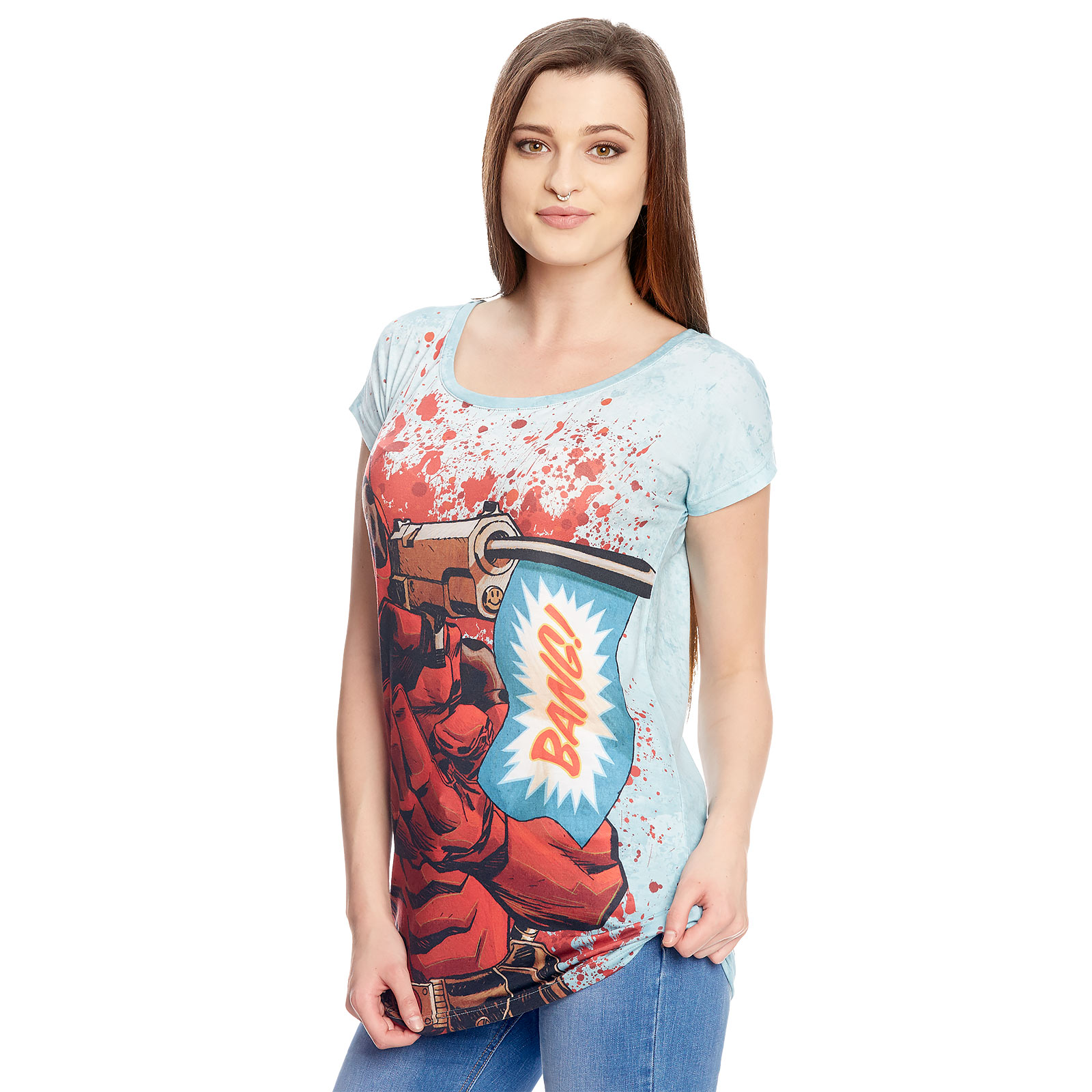 Deadpool - Bang Girlie Shirt Bang Loose Fit blue